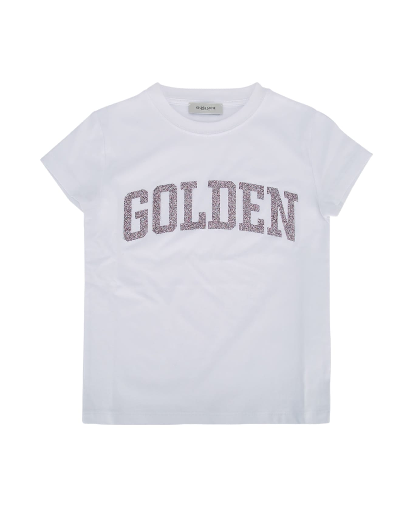 Golden Goose Journey Girl's T-shirt Co - OPTICWHITEPINKGOLD