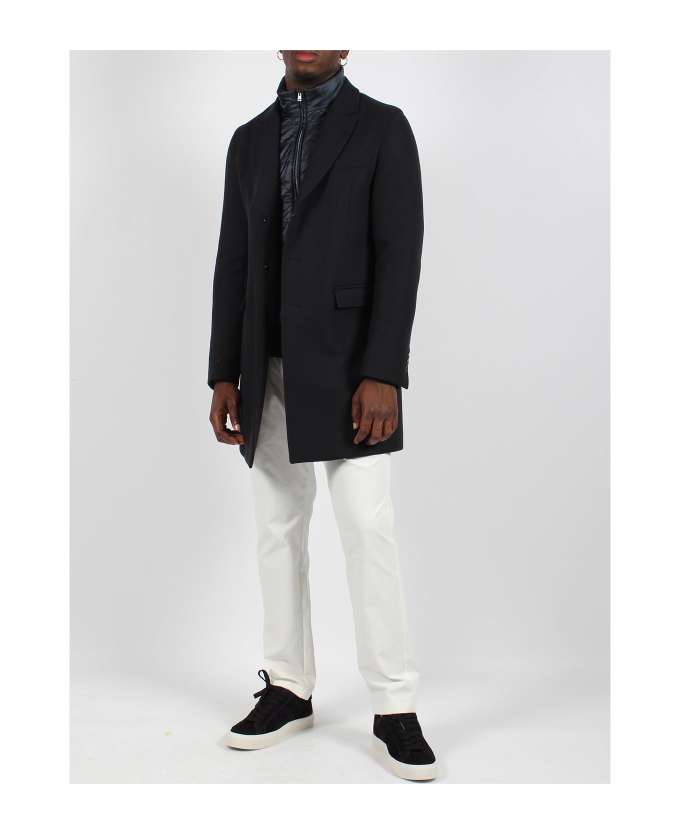 Herno Recycled Wool Coat - Blue