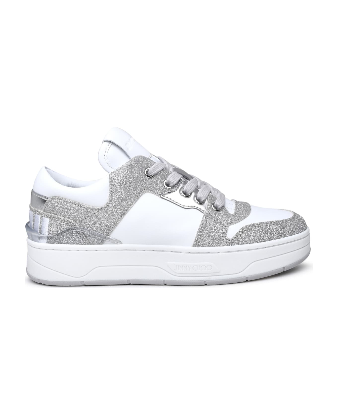 Jimmy Choo Cashmere White Leather Sneakers - White