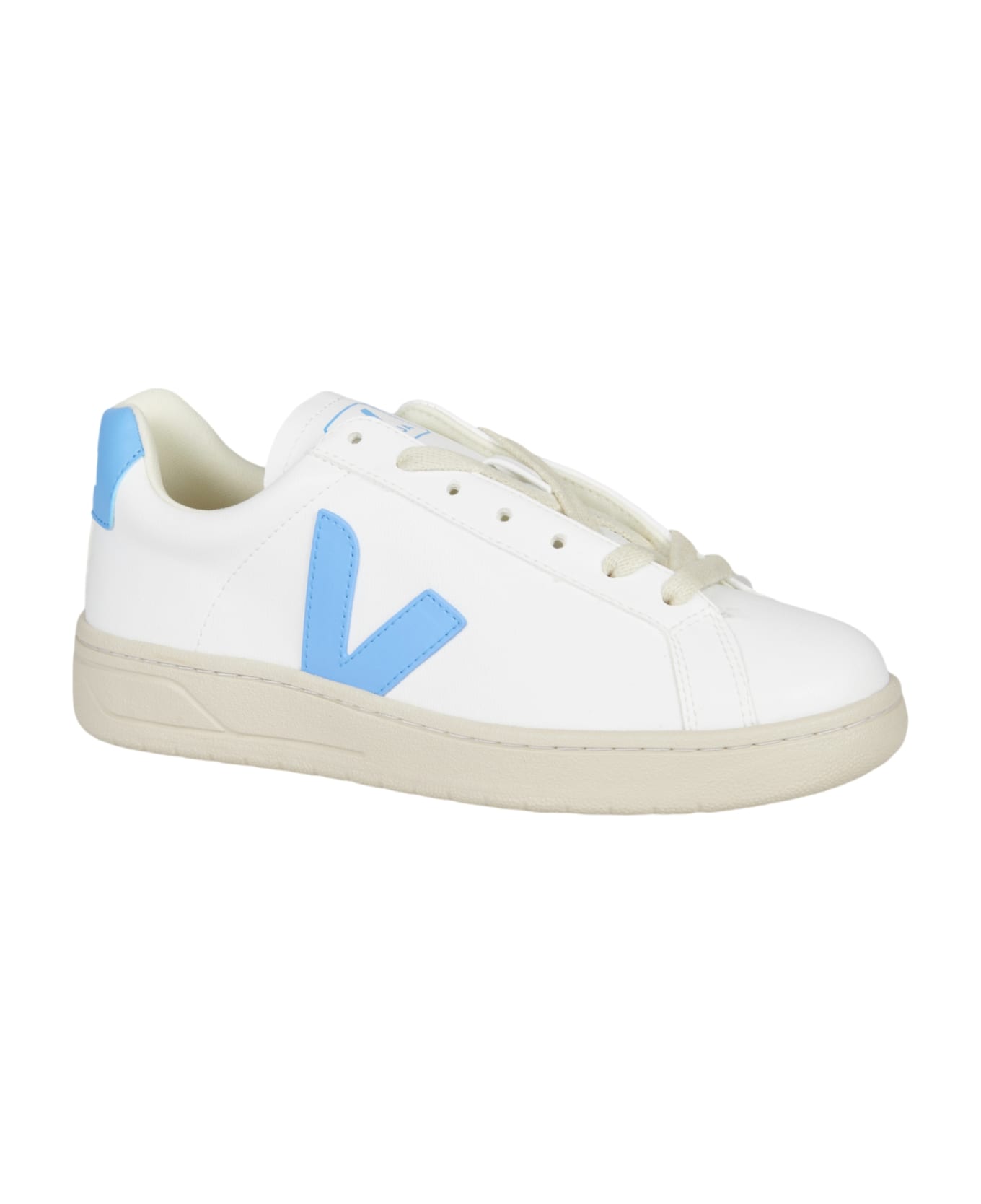 Veja Logo Side Sneakers - White/Aqua