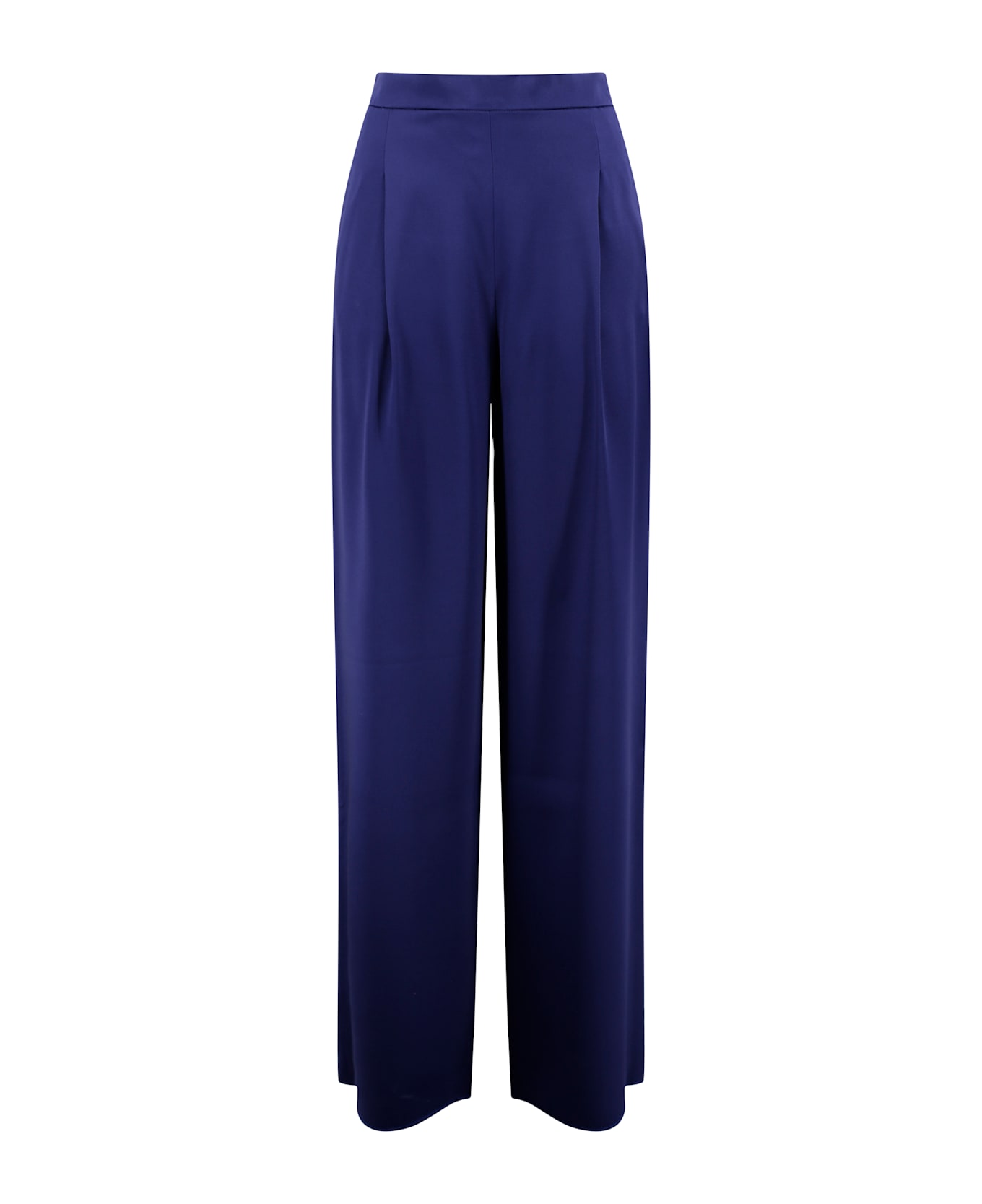 Max Mara Studio Fluid Pants In Envers Satin Max Mara Studio - Blue