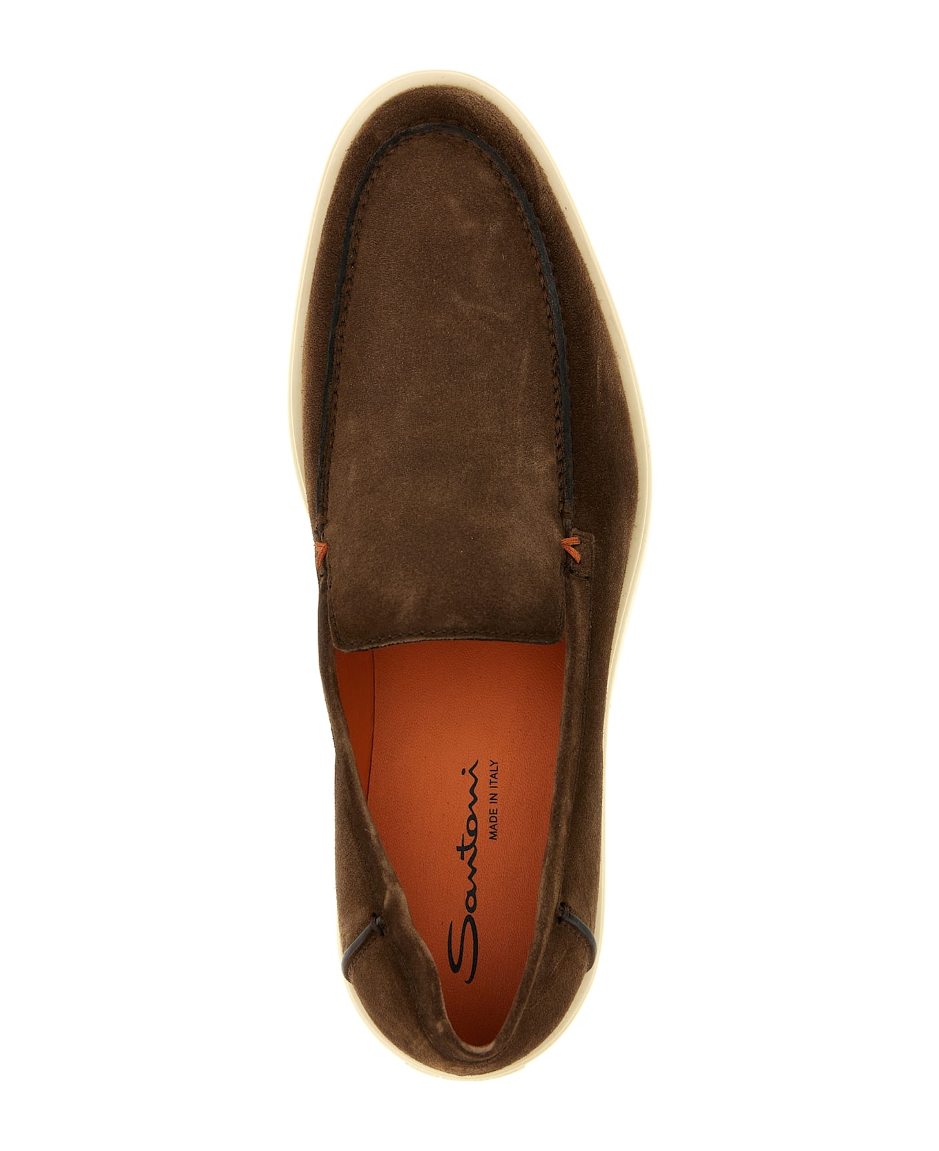 Santoni Suede Loafers - Brown