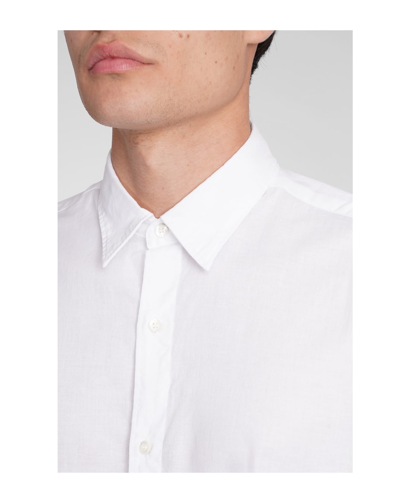 Aspesi Camicia Ridotta Ii Shirt In White Cotton - white