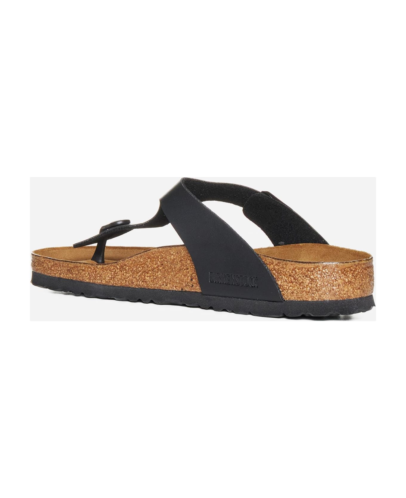 Birkenstock Gizeh Leather Sandals - Black サンダル