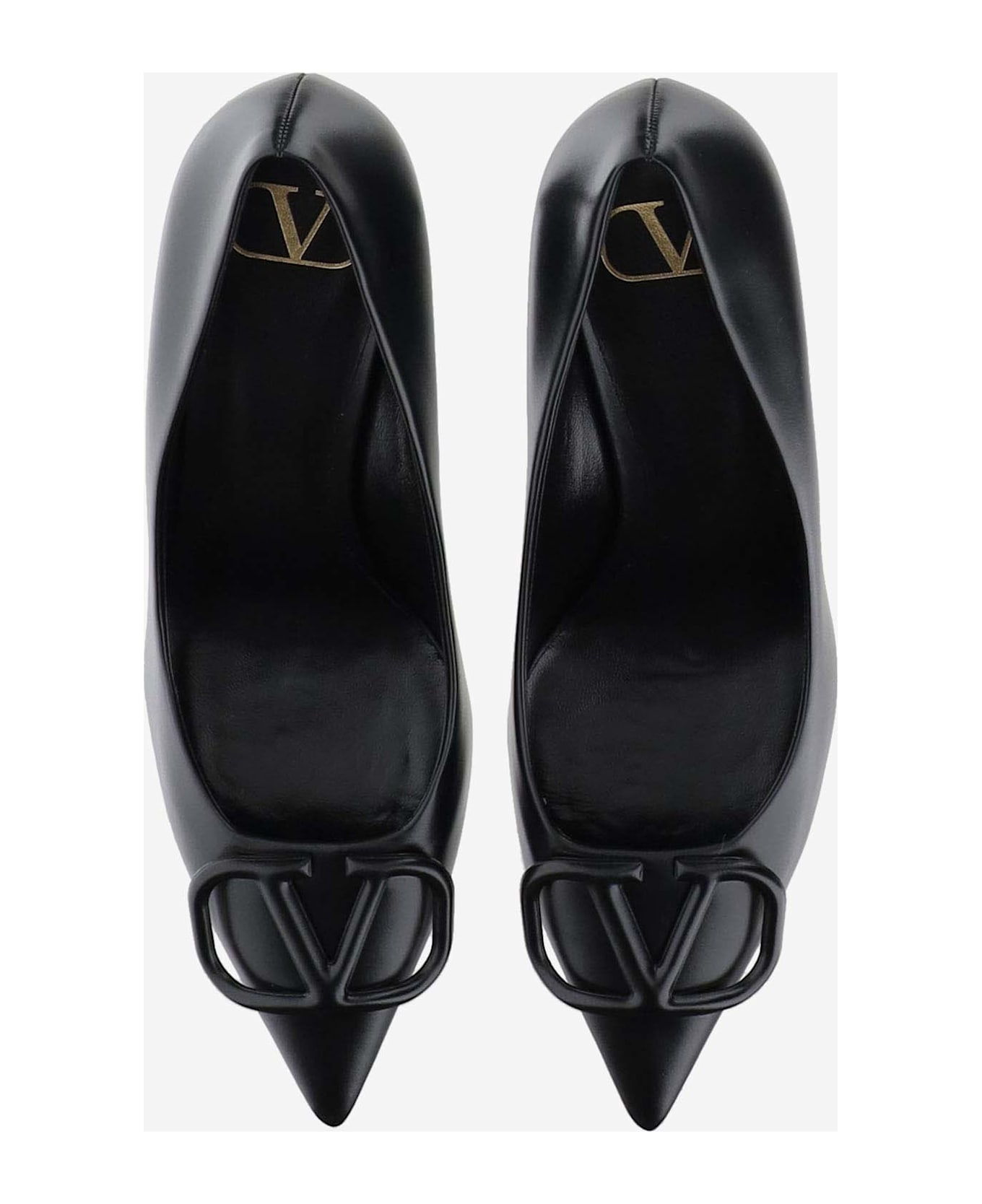 Valentino Garavani Leather Stiletto Heel - Black