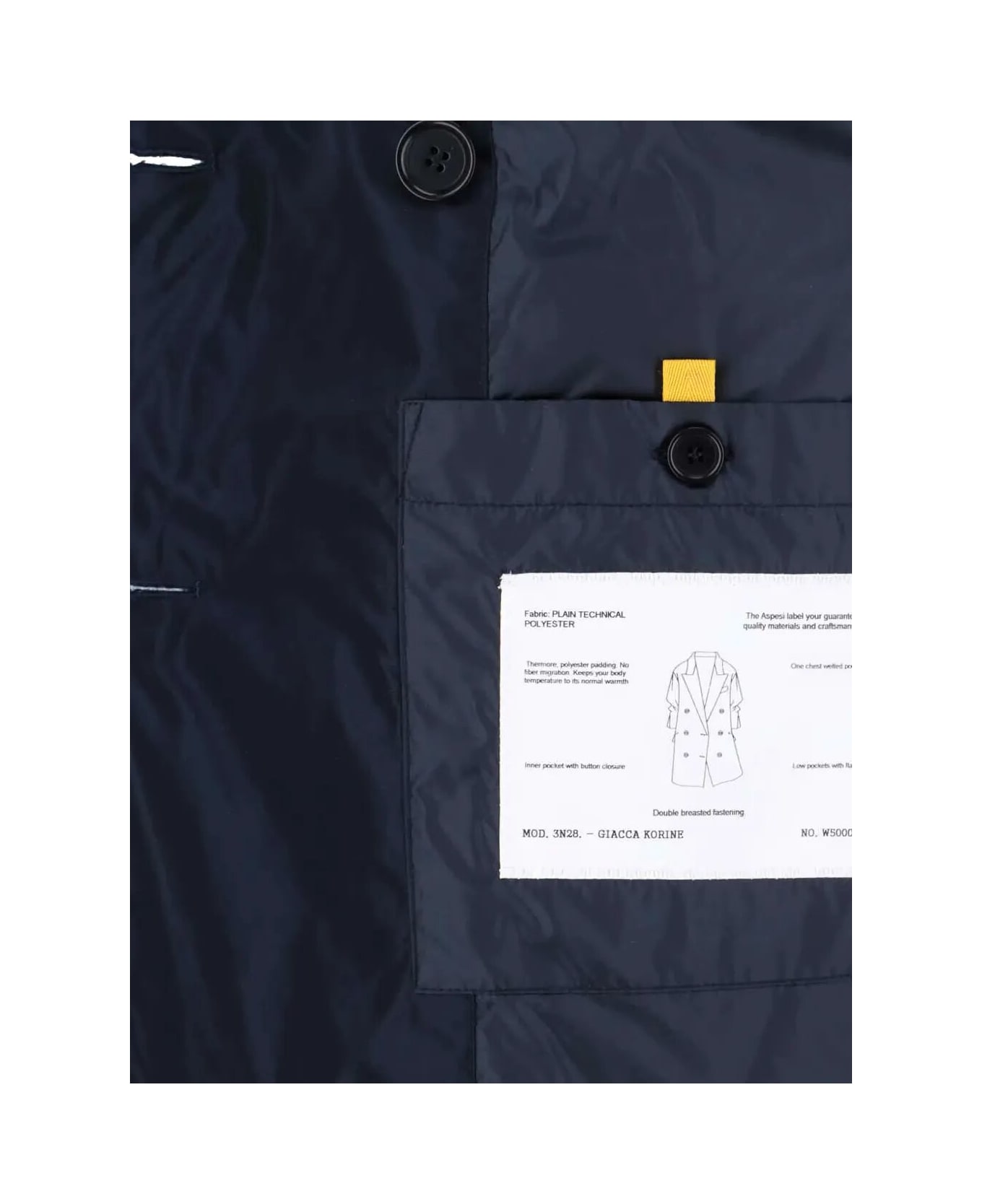 Aspesi Jacket Korine - Blue Black