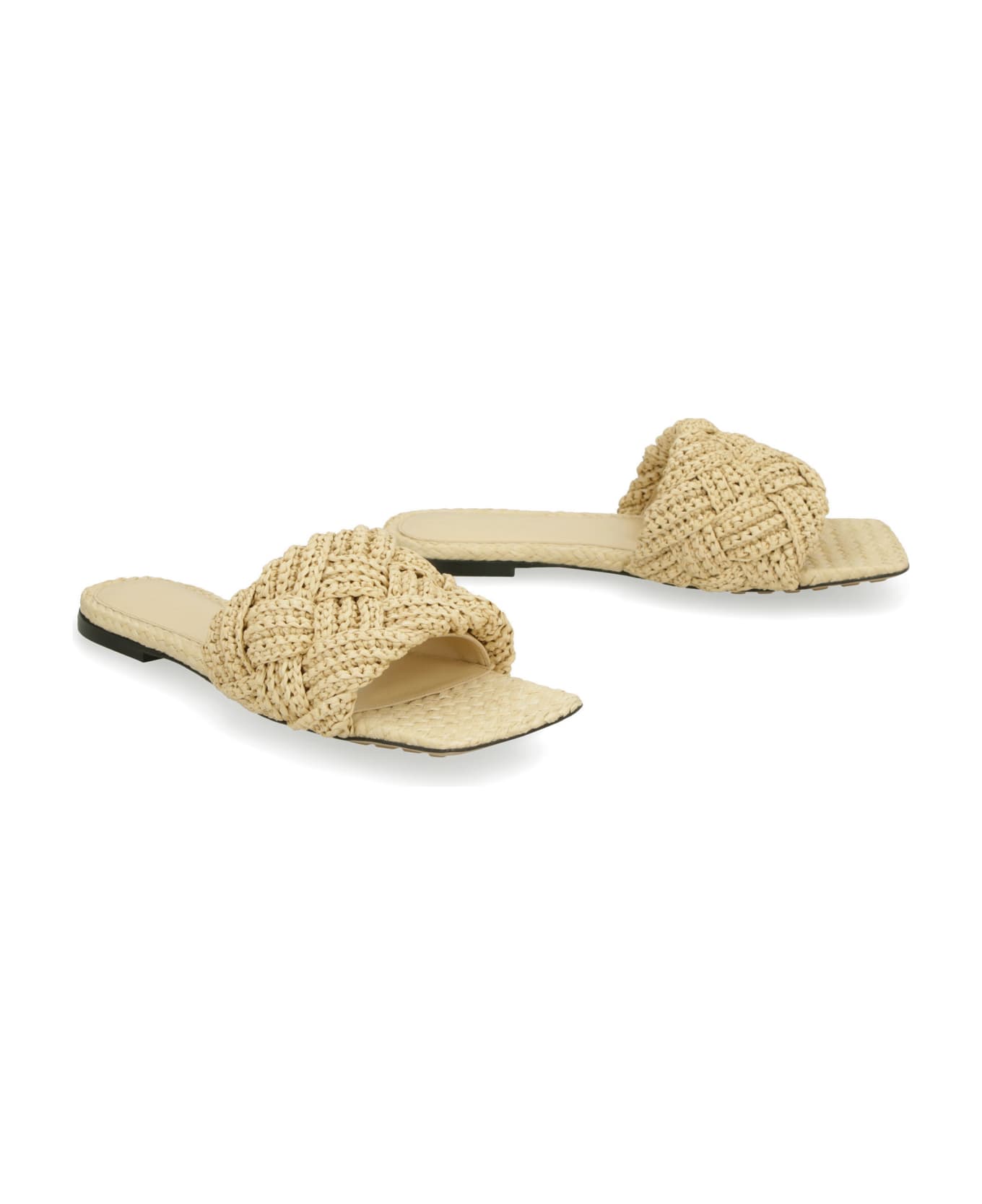 Bottega Veneta Lido Flat Sandals - Beige