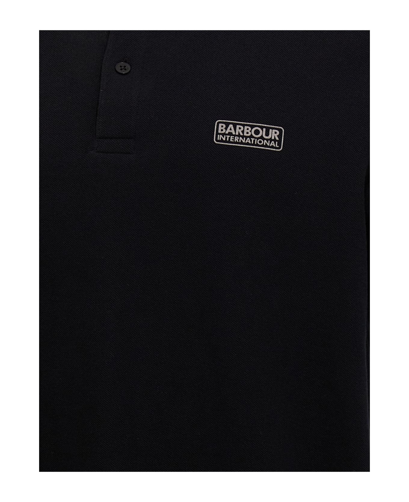 Barbour 'essential Tipped' Polo Shirt - Black   ポロシャツ
