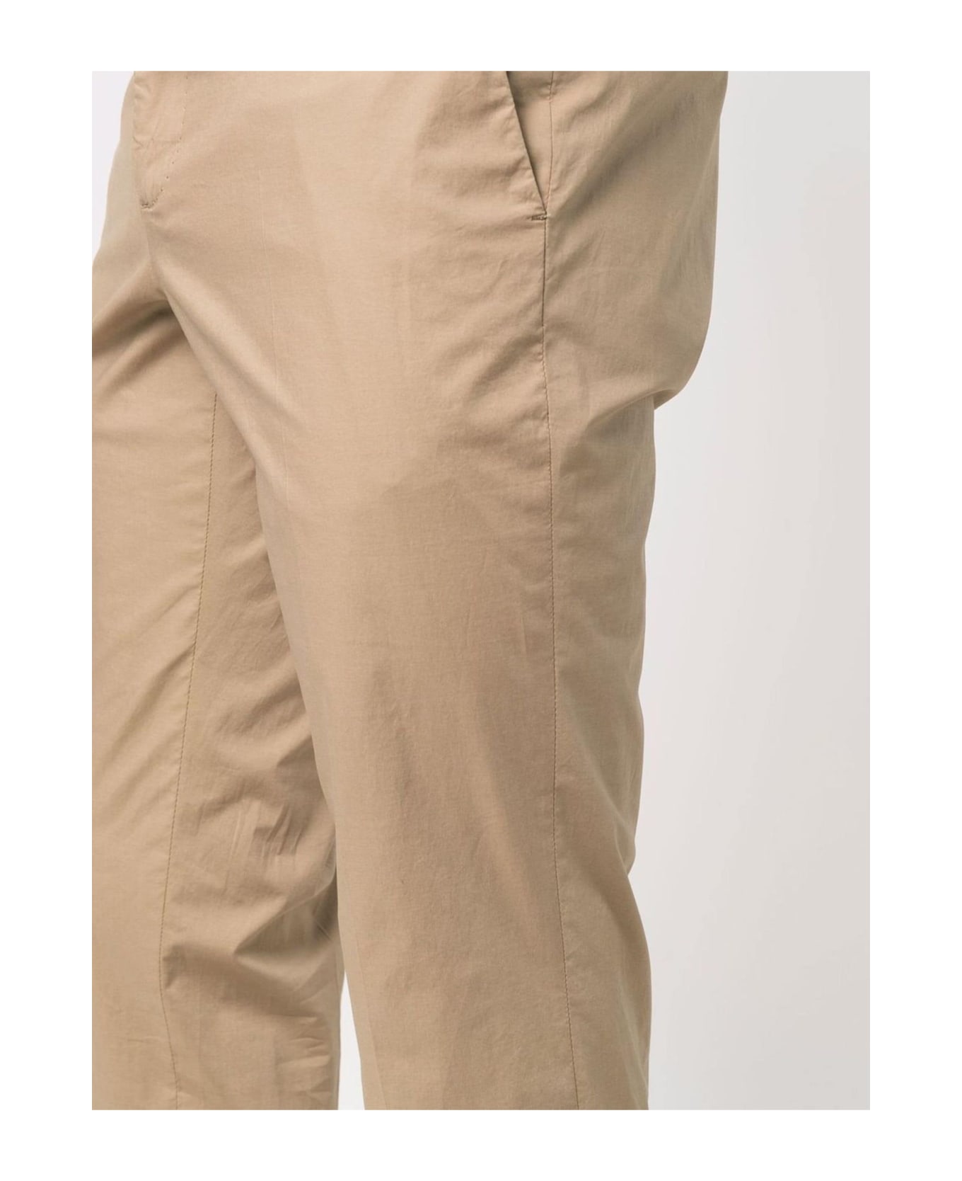 Incotex Dark Beige Cotton Trousers - Beige