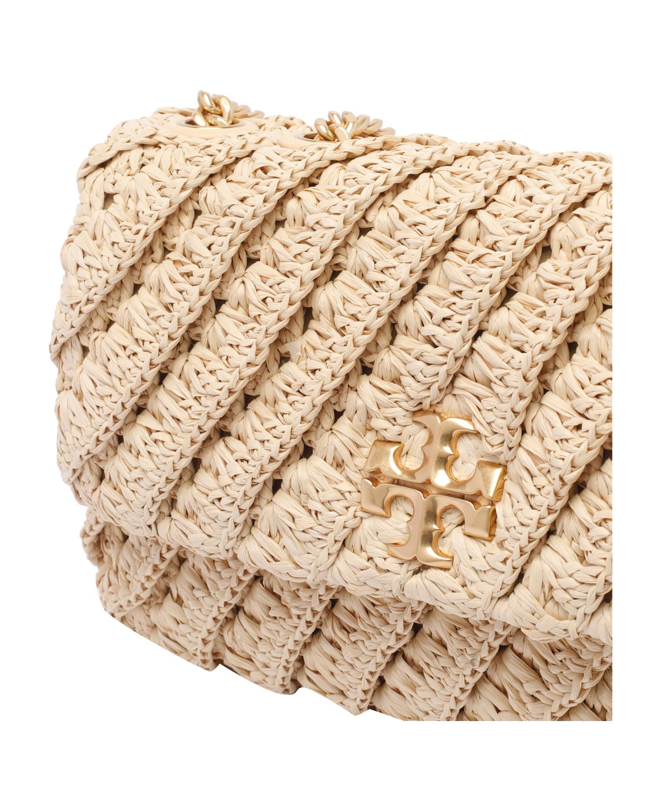 Tory Burch Small Kira Woven Convertible Shoulder Bag - Beige