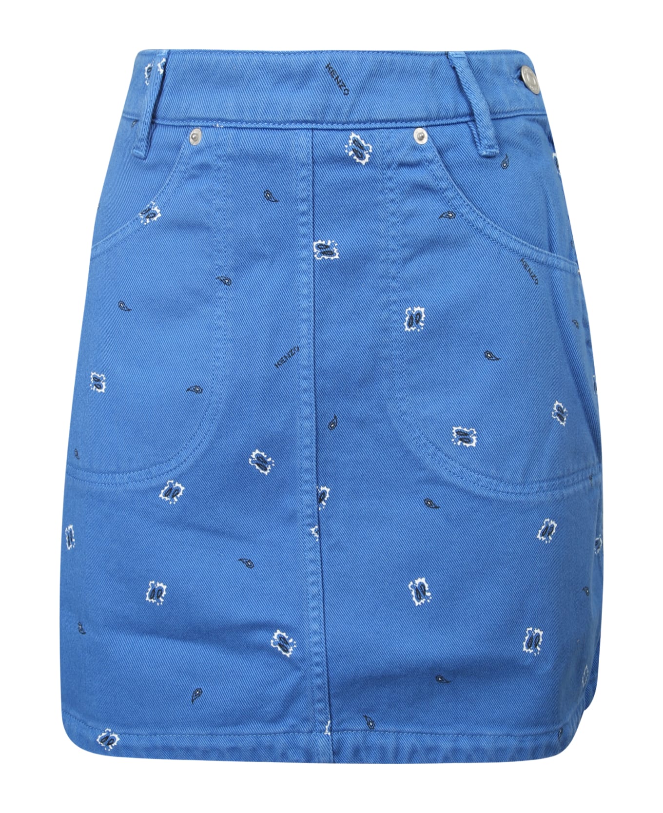 Kenzo Paisley Print Skirt - Blue スカート