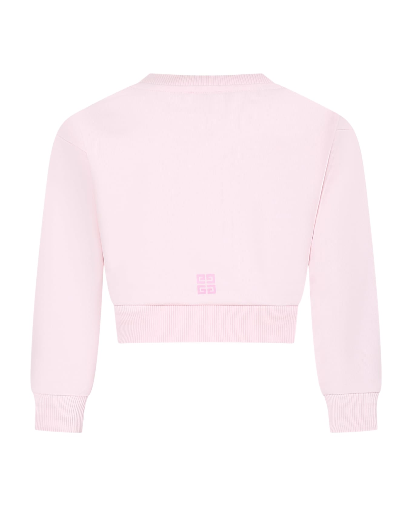 Givenchy Pink Sweatshirt For Girl With Logo - Pink ニットウェア＆スウェットシャツ