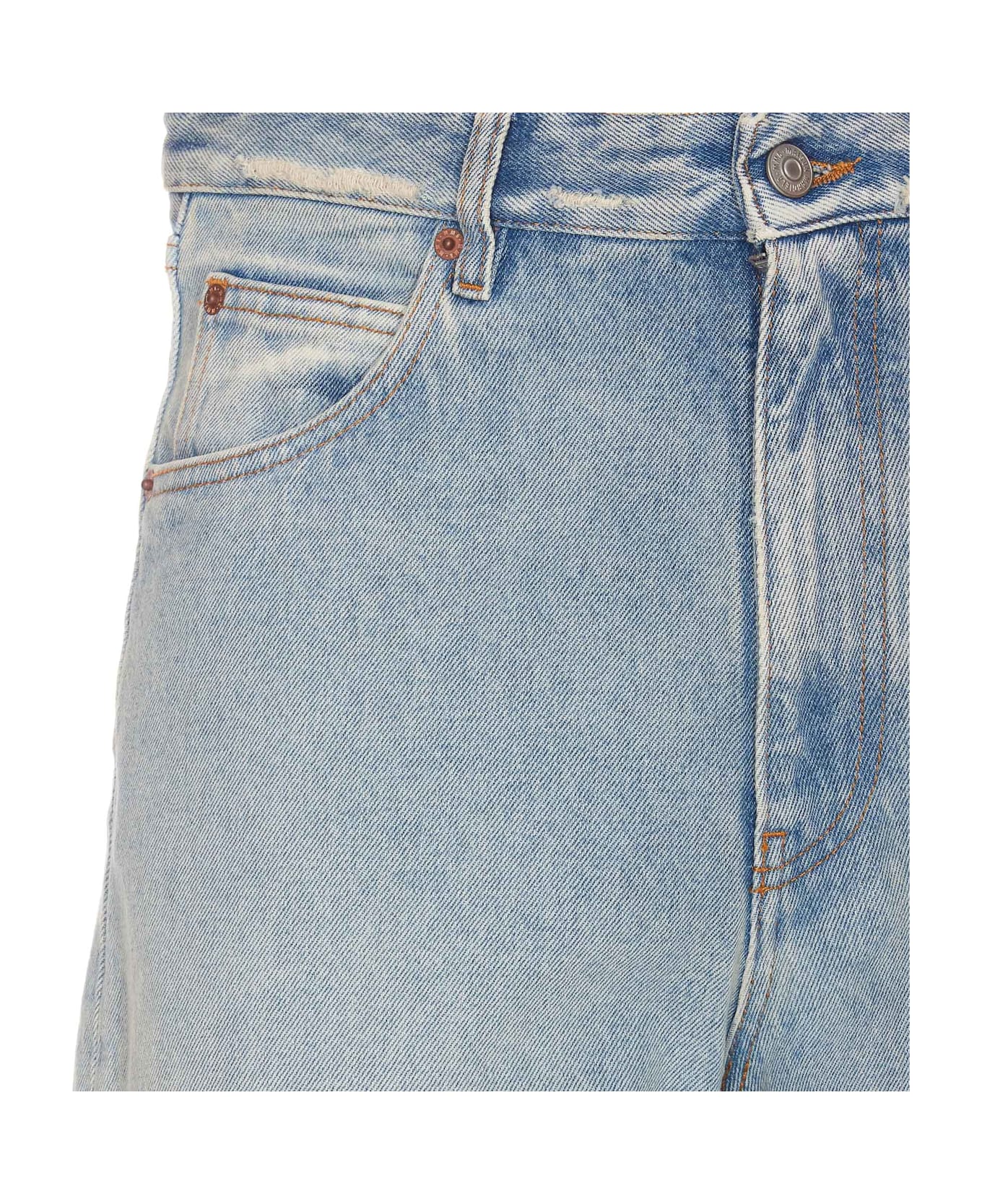 MM6 Maison Margiela Patch Jeans - Blue