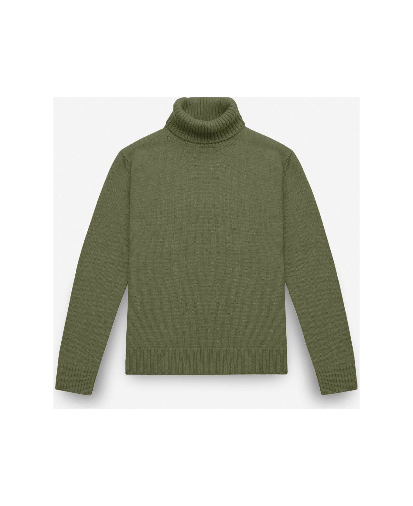Larusmiani Turtleneck Sweater 'diablerets' Sweater - Olive