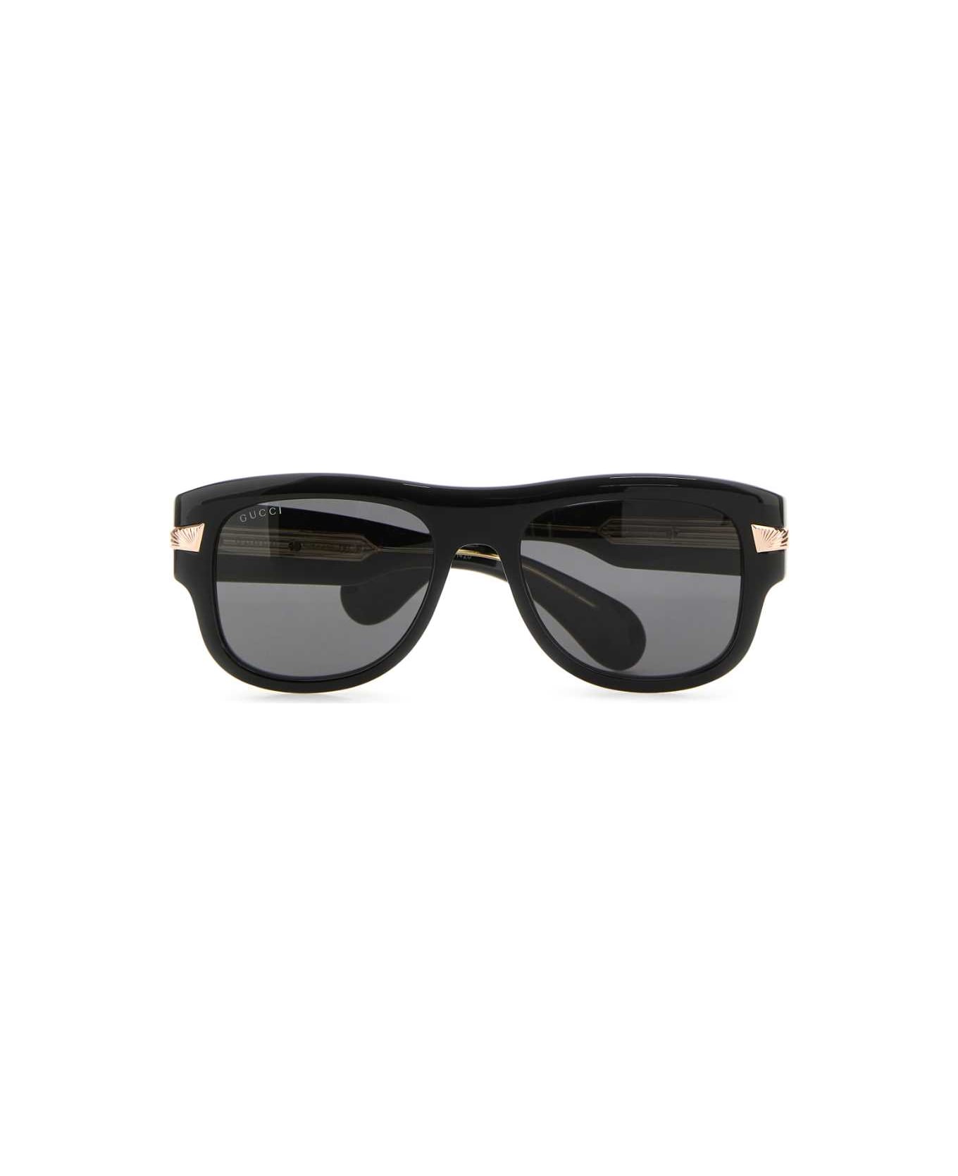 Gucci Black Acetate Sunglasses - BLACKGREY