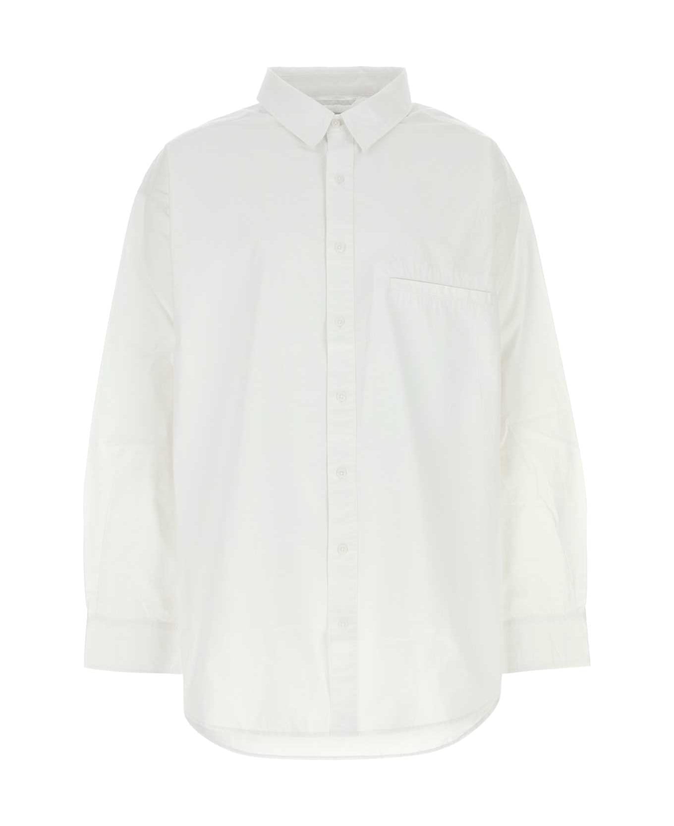 Entire Studios White Poplin Giant Oversize Shirt - WHITE