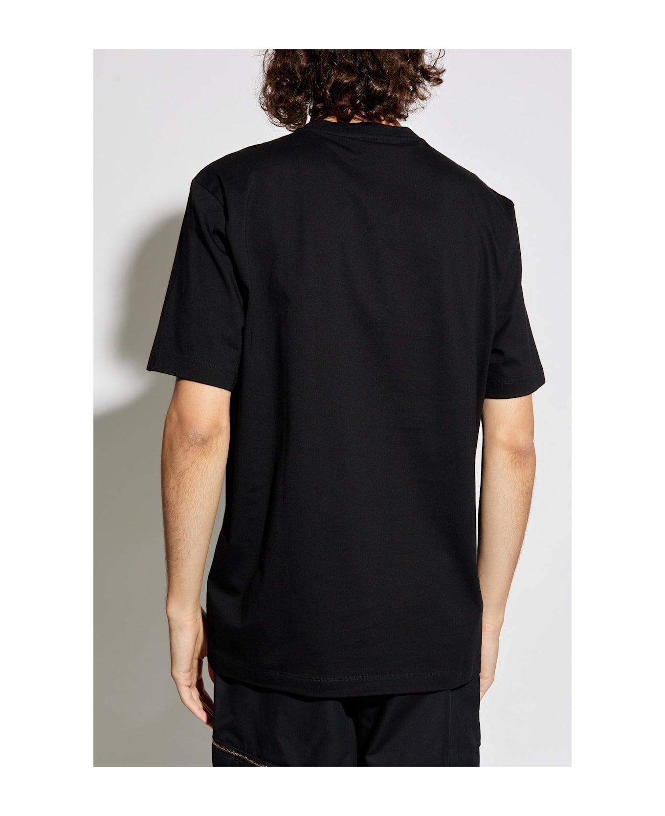 Versace T-shirt With Printed Logo - BLACK