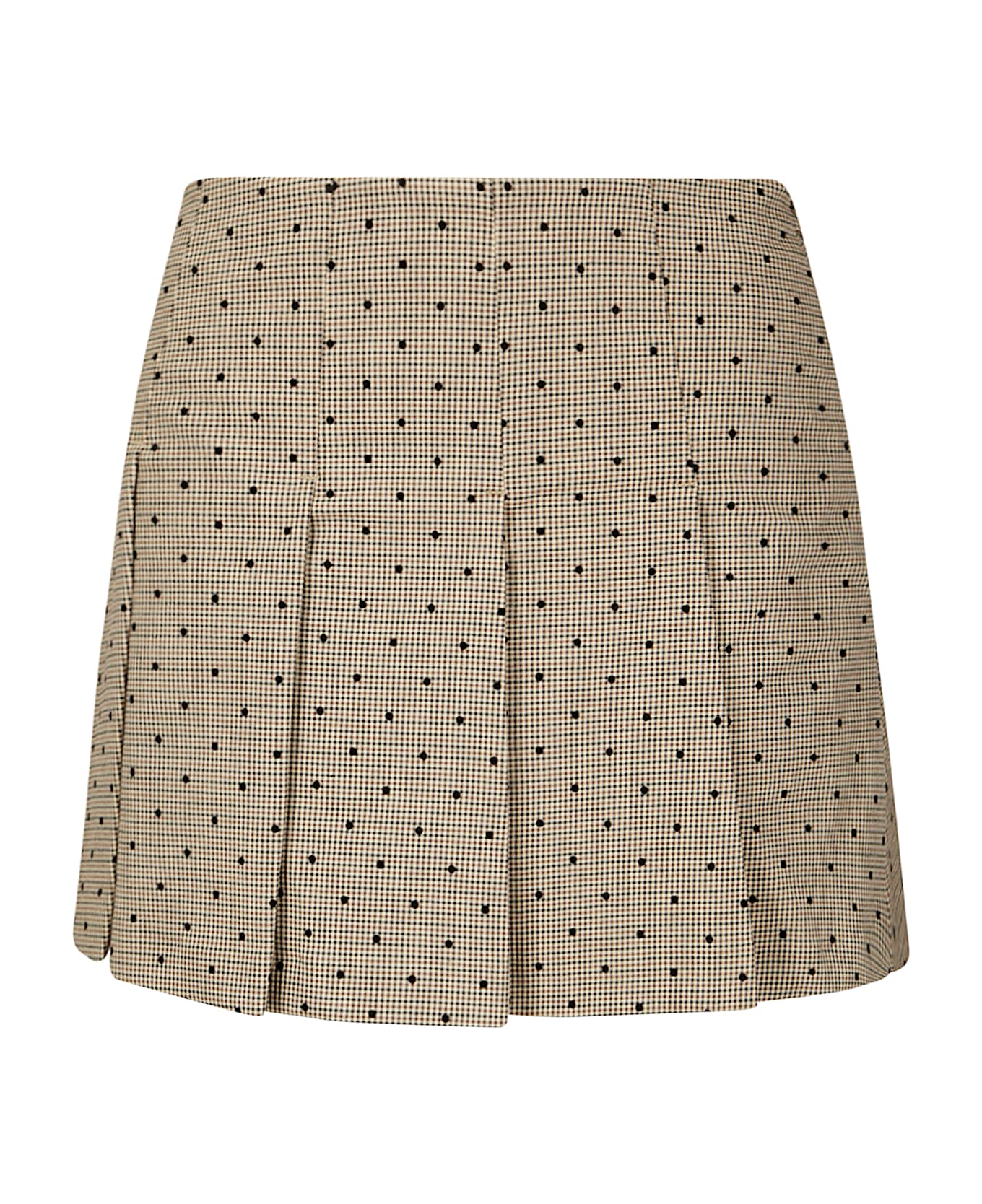 Ganni Flock Check Suiting Mini Skirt | italist