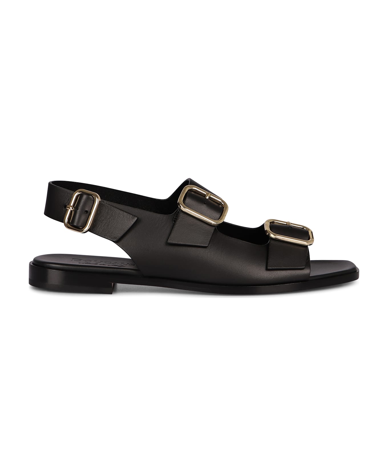 Doucal's Leather Sandals - black