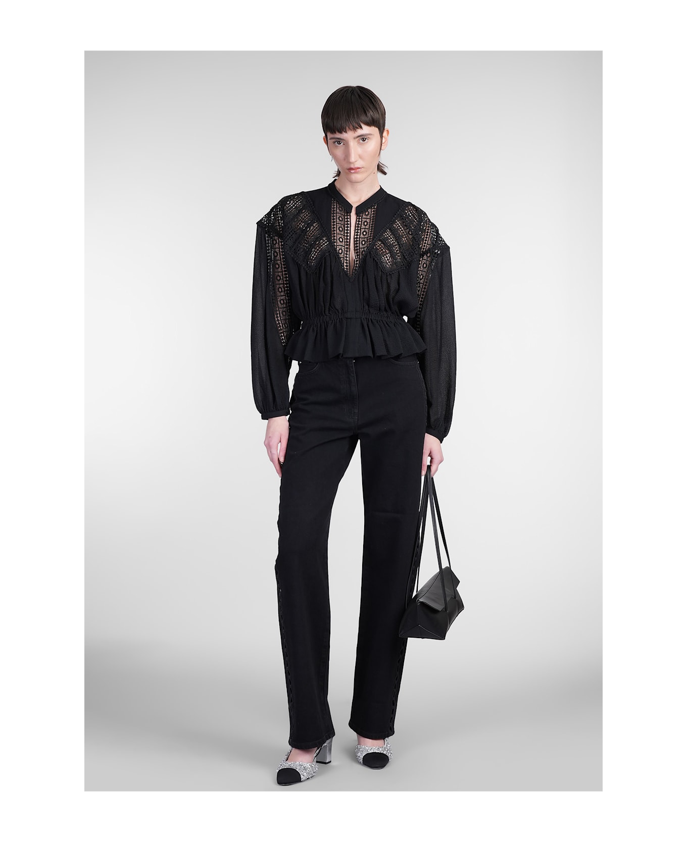 IRO Rixi Blouse In Black Polyester - black