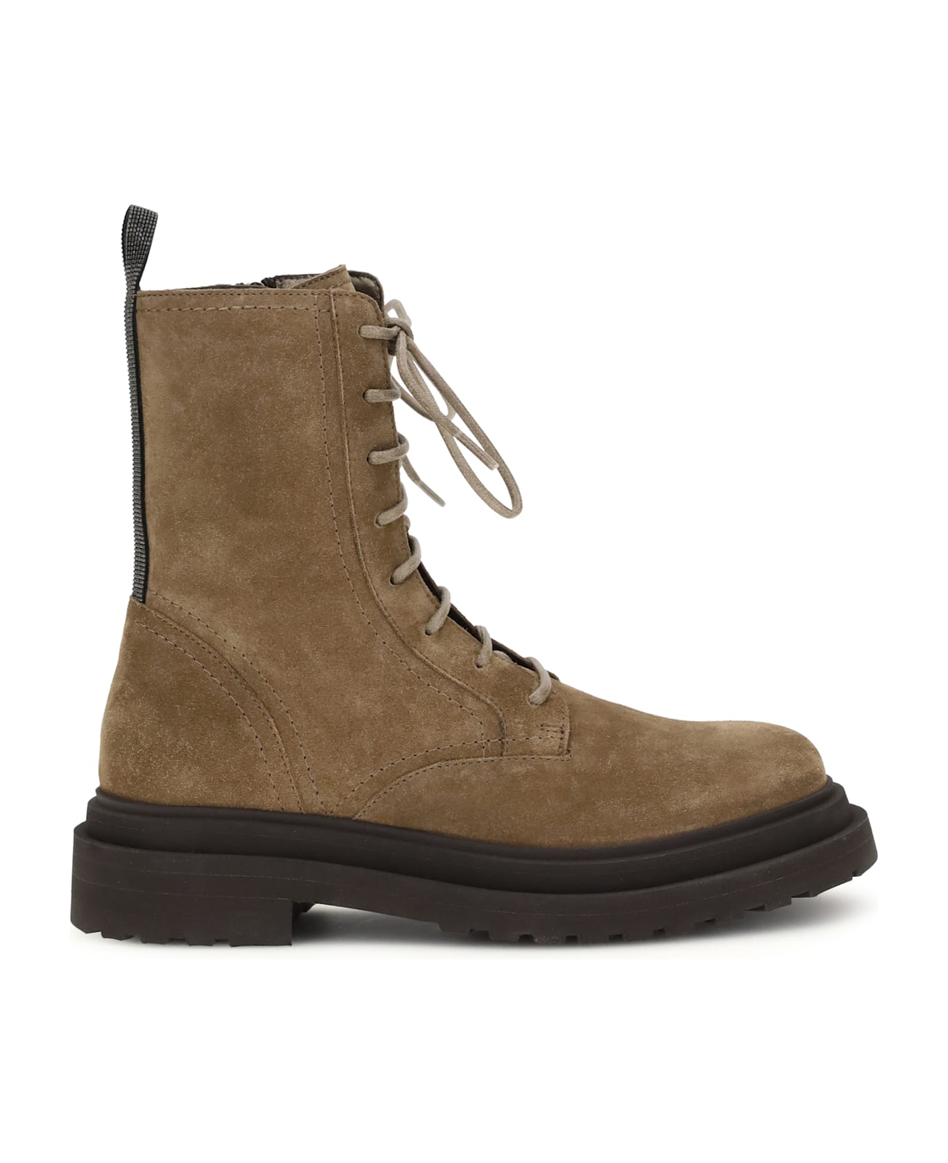 Brunello Cucinelli Suede Lace-up Ankle Boots