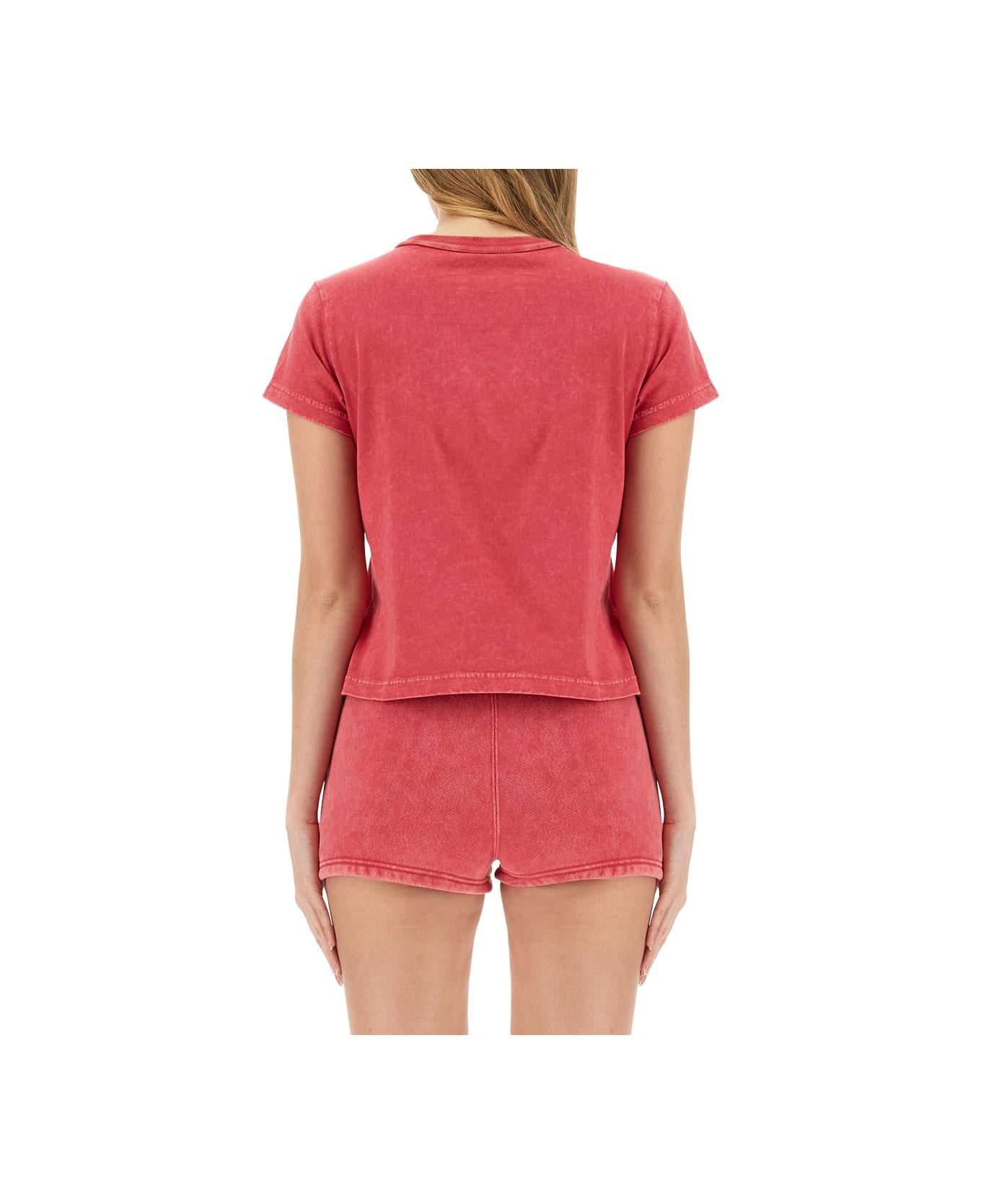 T by Alexander Wang T-shirt With Logo - PINK Tシャツ