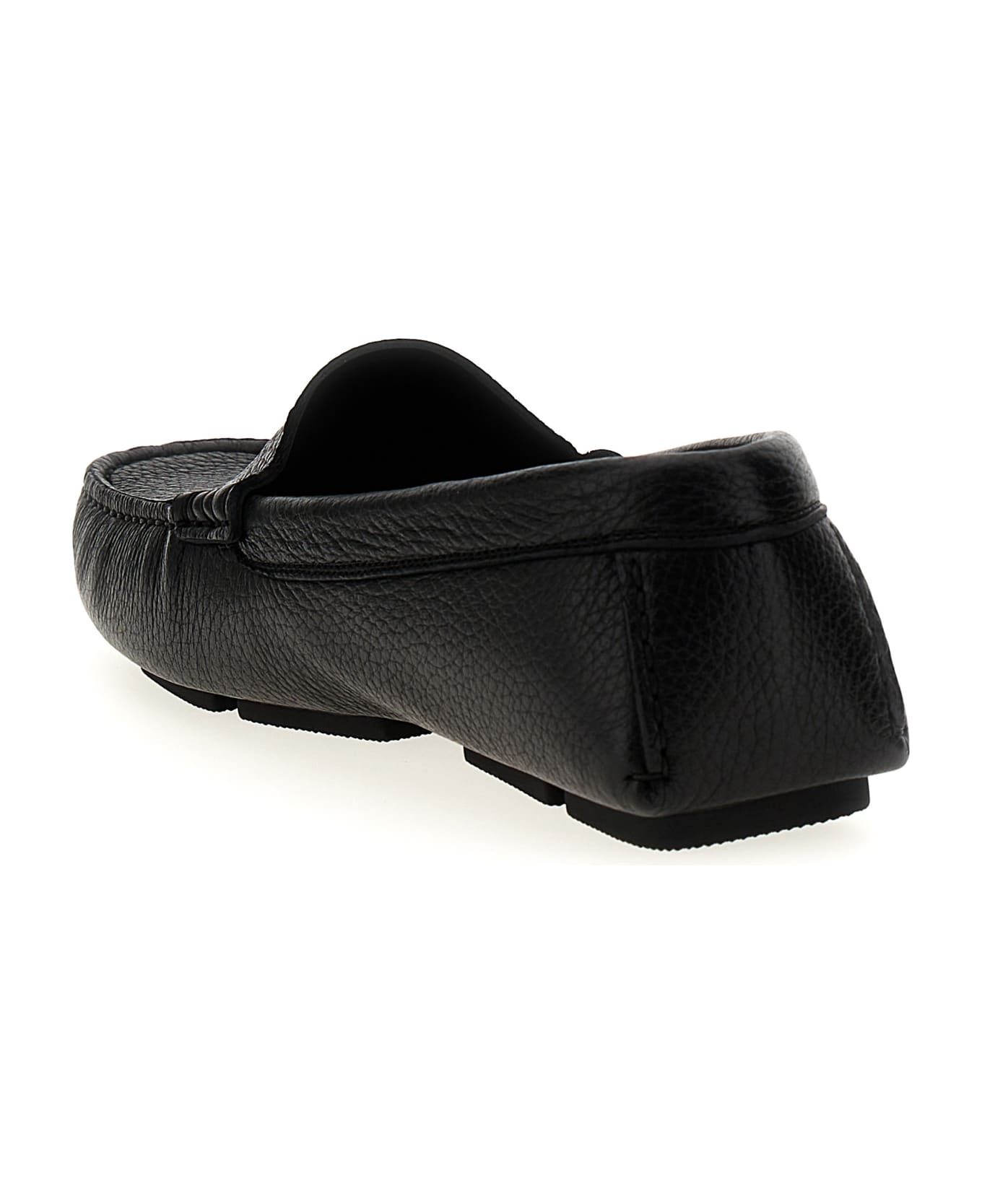 Dolce & Gabbana Logo Leather Loafers - NERO