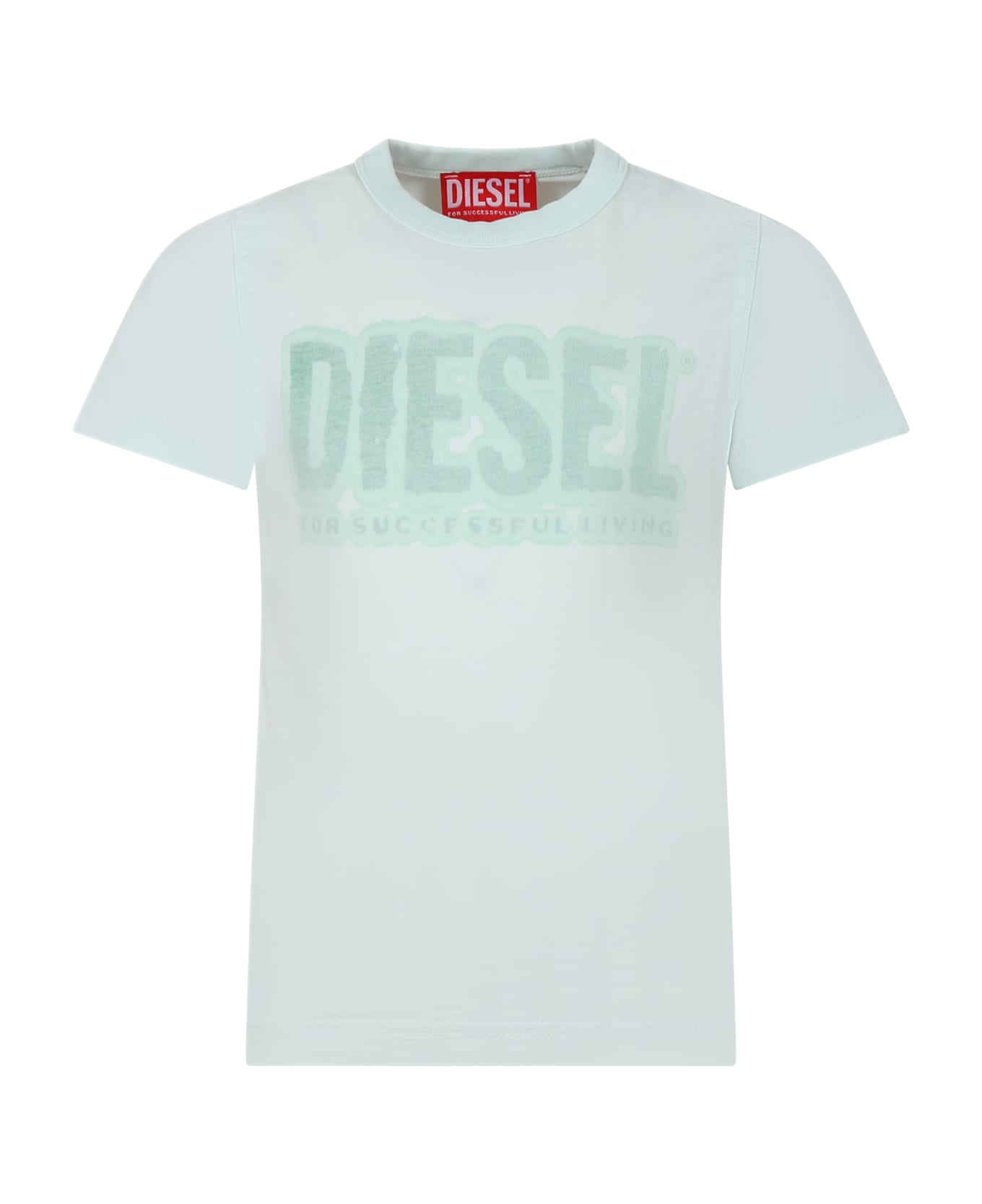 Diesel Green T-shirt For Boy With Logo - Green