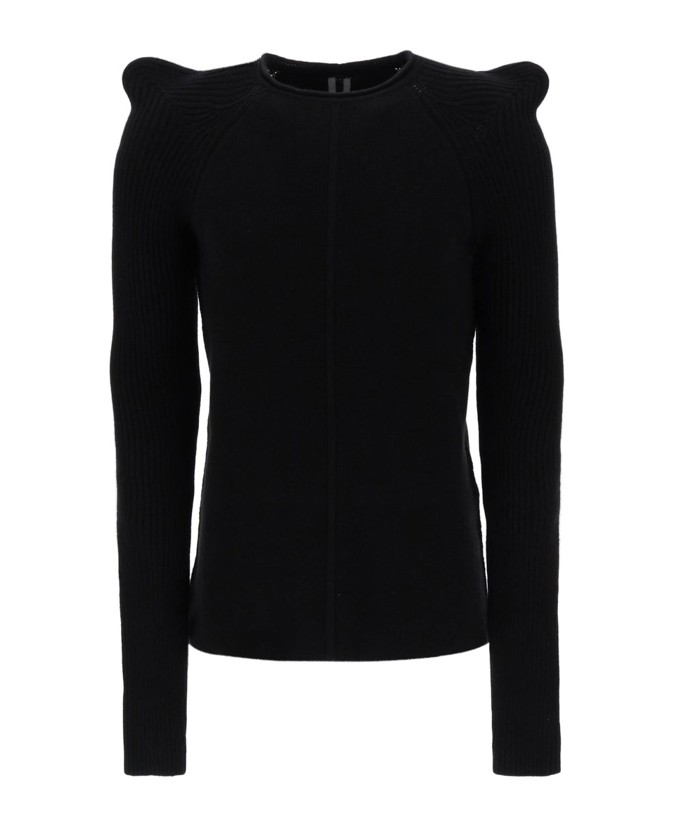Rick Owens Pointy Shoulders Cashmere Sweater - BLACK (Black)