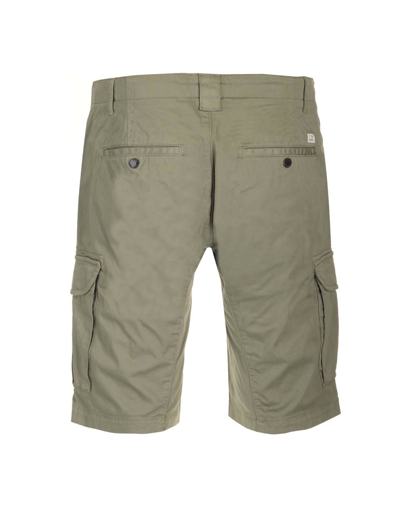 C.P. Company Lens-detailed Cargo Shorts - Agave green