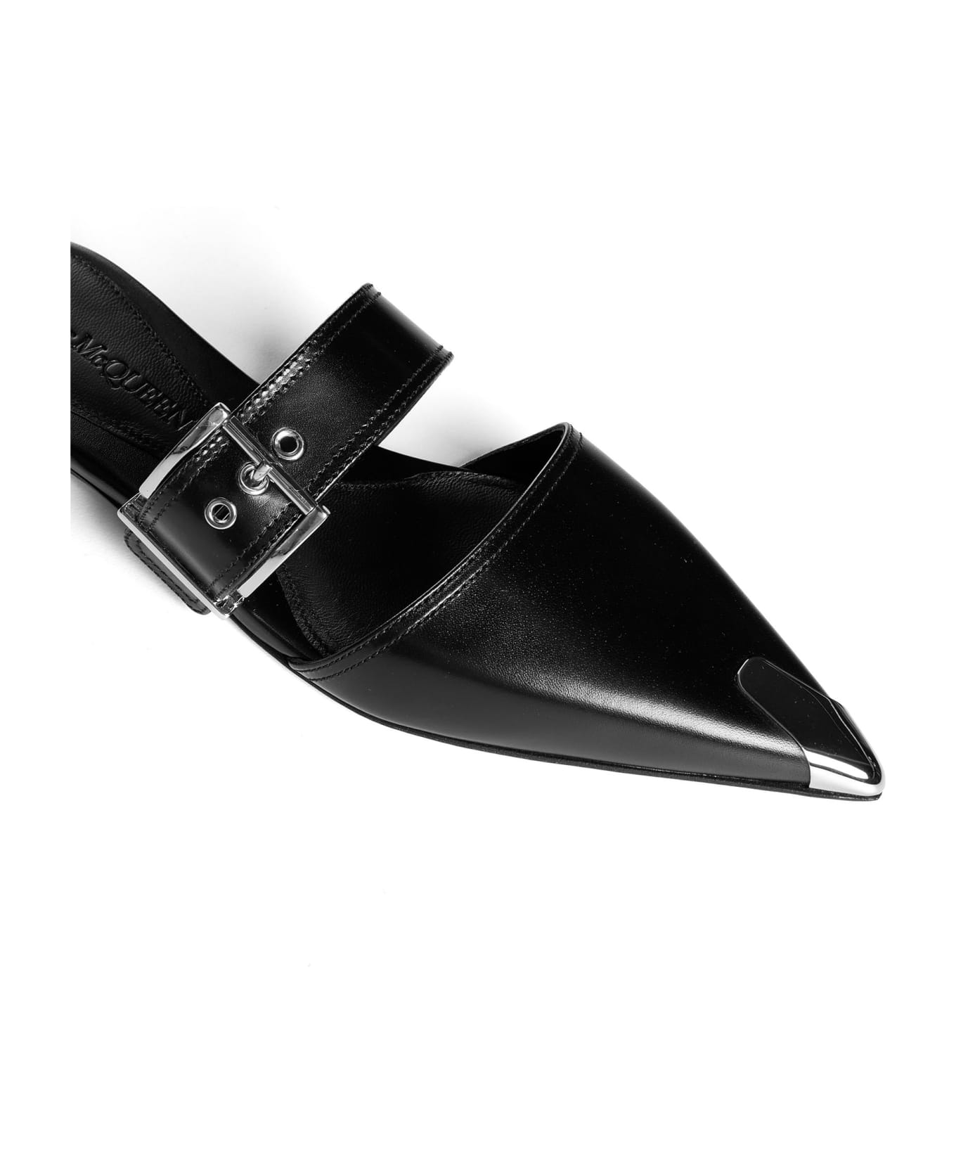 Alexander McQueen Punk Flat Sandals - Black
