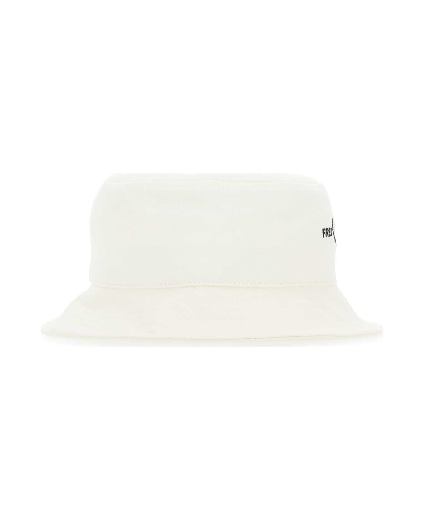 Fred Perry White Cotton Hat - 129