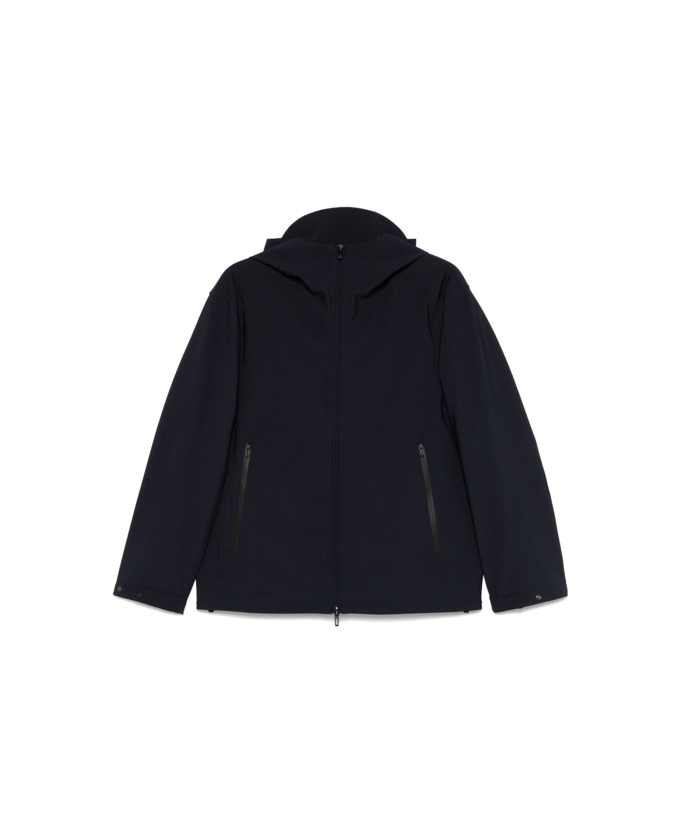 Emporio Armani Nylon Hooded Jacket - Blue