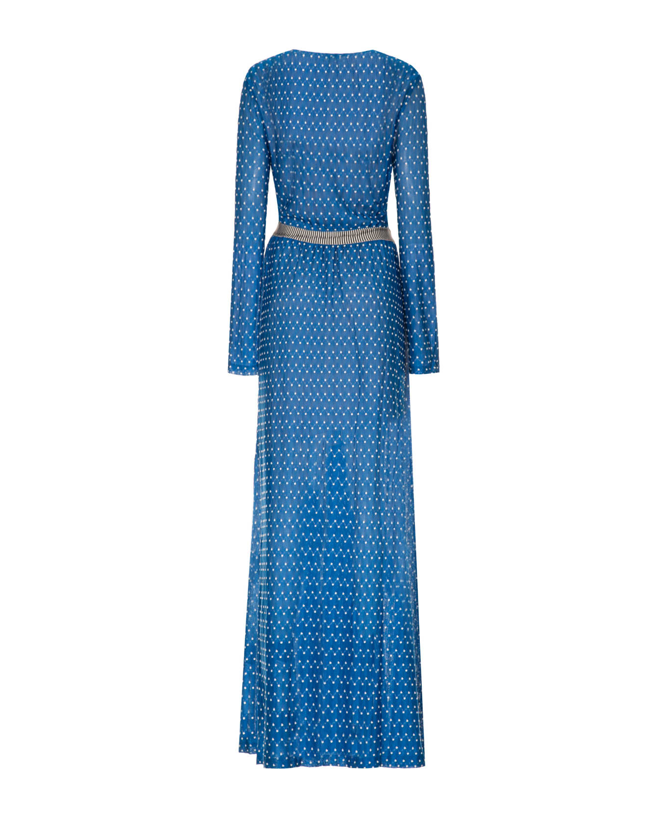 M Missoni Knitted Long Dress - blue