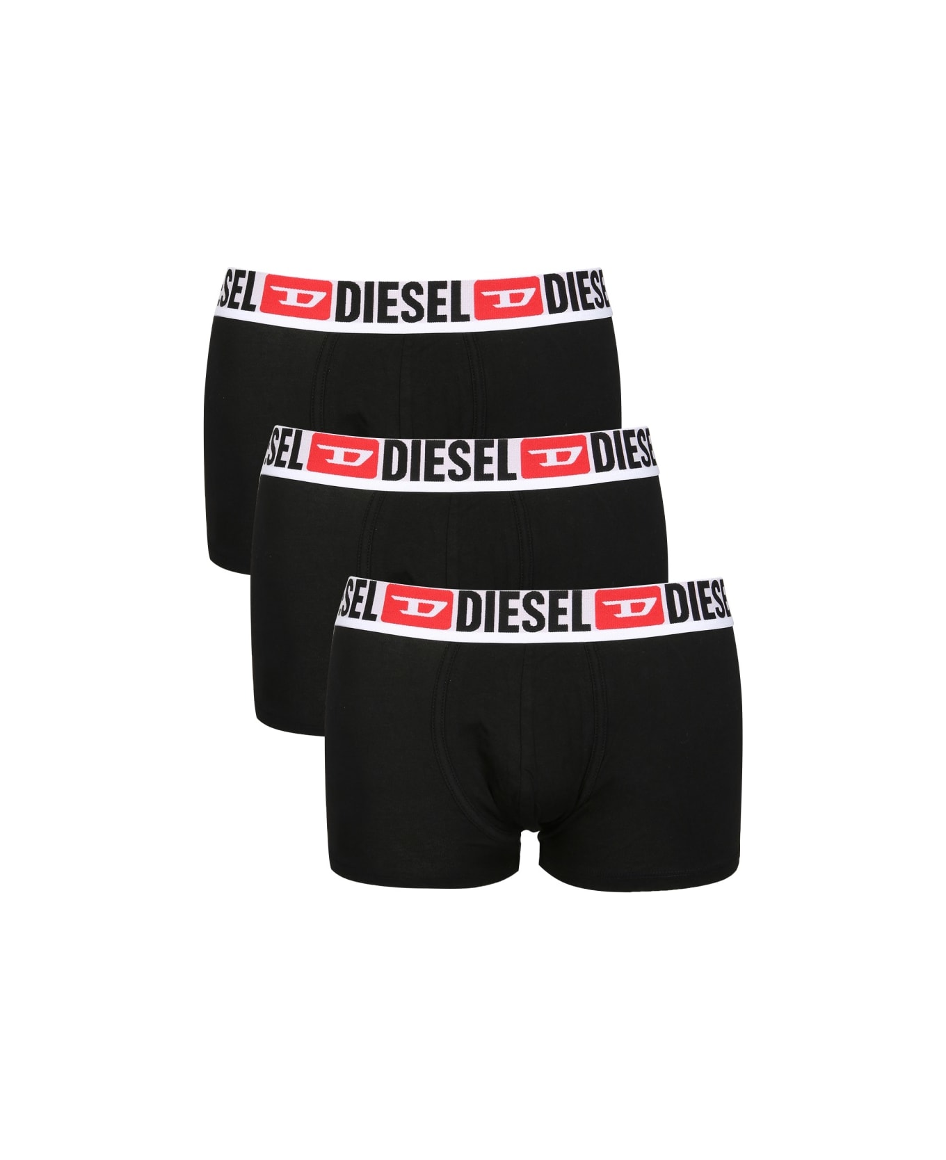 Diesel Pack Of Three Boxers - BLACK