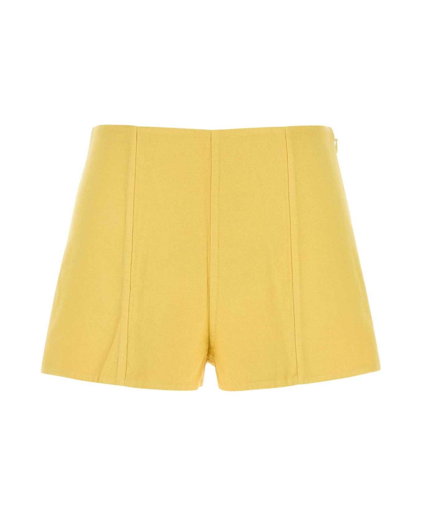 Prada Yellow Cotton Shorts - GIALLO