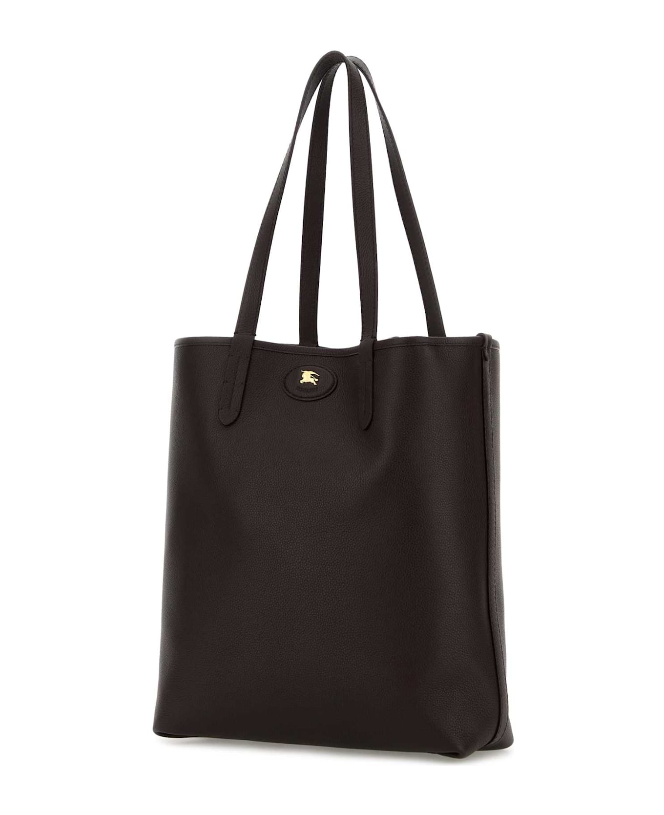 Burberry Dark Brown Leather Bloomsbury Shopping Bag - SANDPEAT