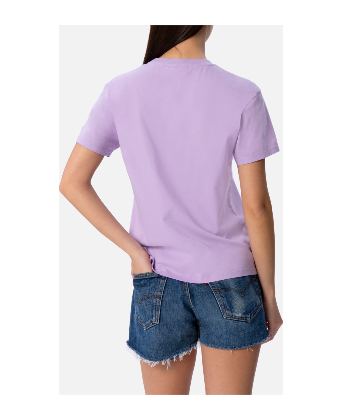 MC2 Saint Barth Woman Cotton Jersey Crewneck T-shirt Emilie With Save Water Drink Spritz Embroidery - PINK
