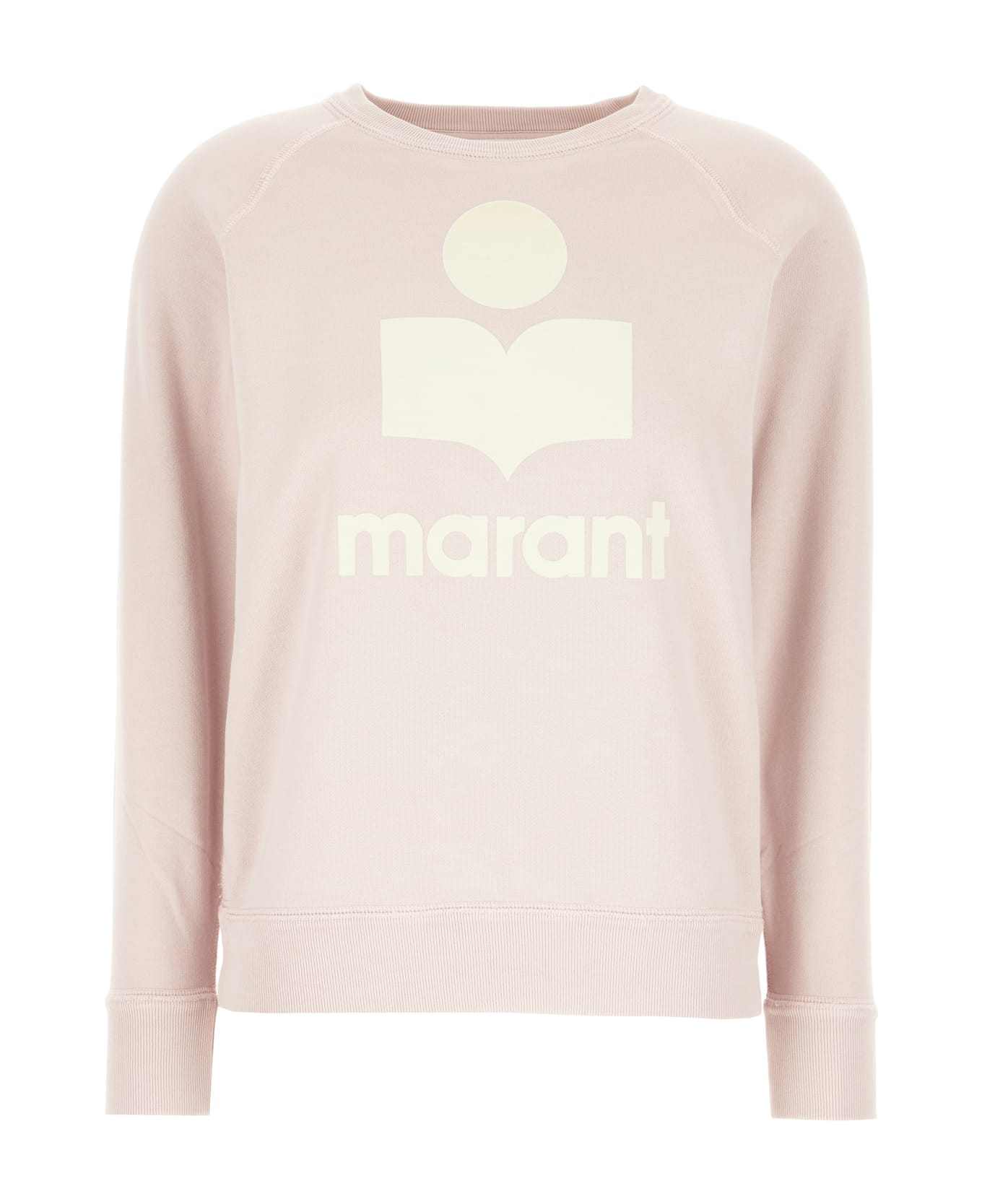 Marant Étoile Powder Pink Cotton Blend Sweatshirt - LIGHT PINK/ECRU