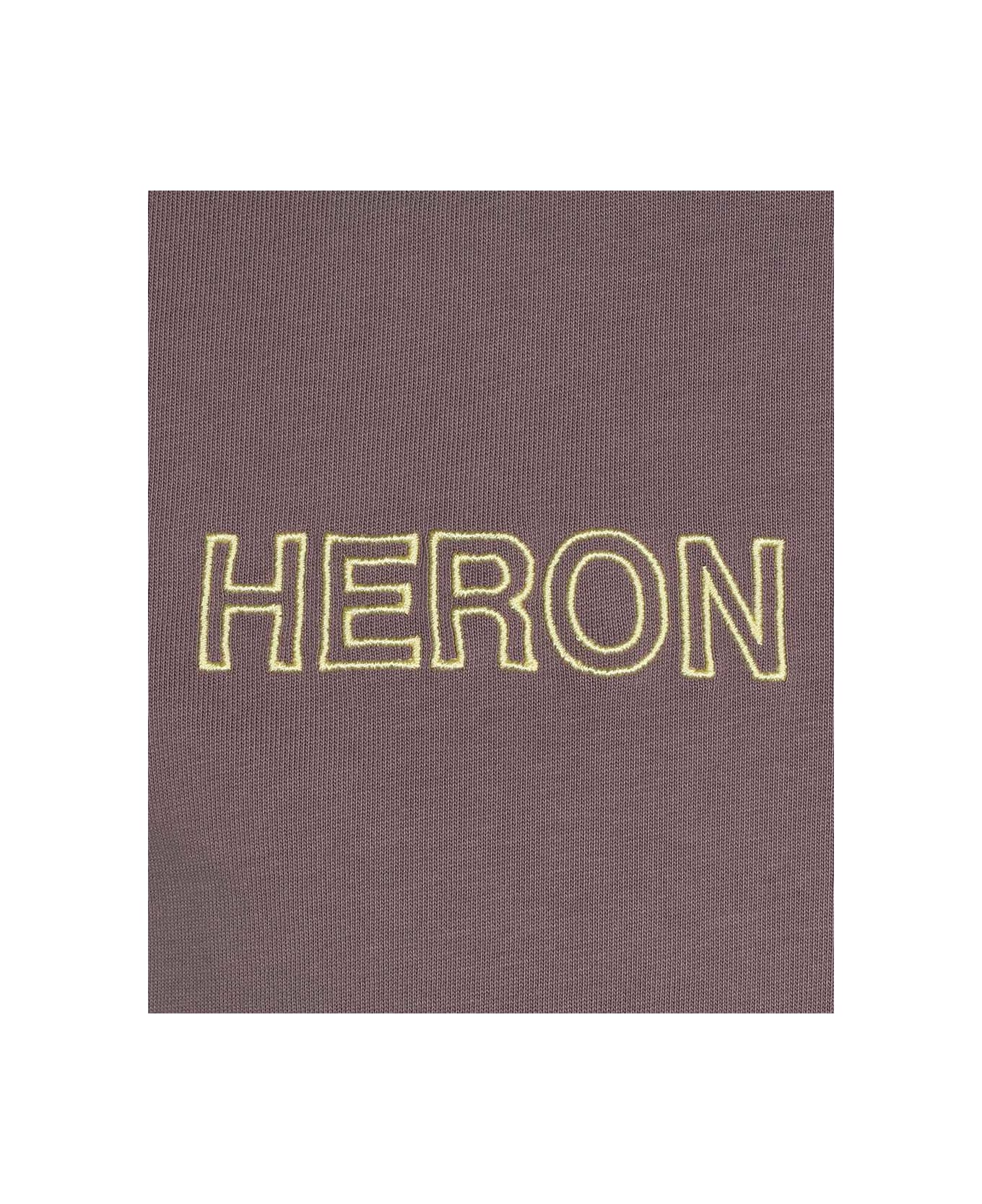 HERON PRESTON Printed Cotton T-shirt - brown シャツ