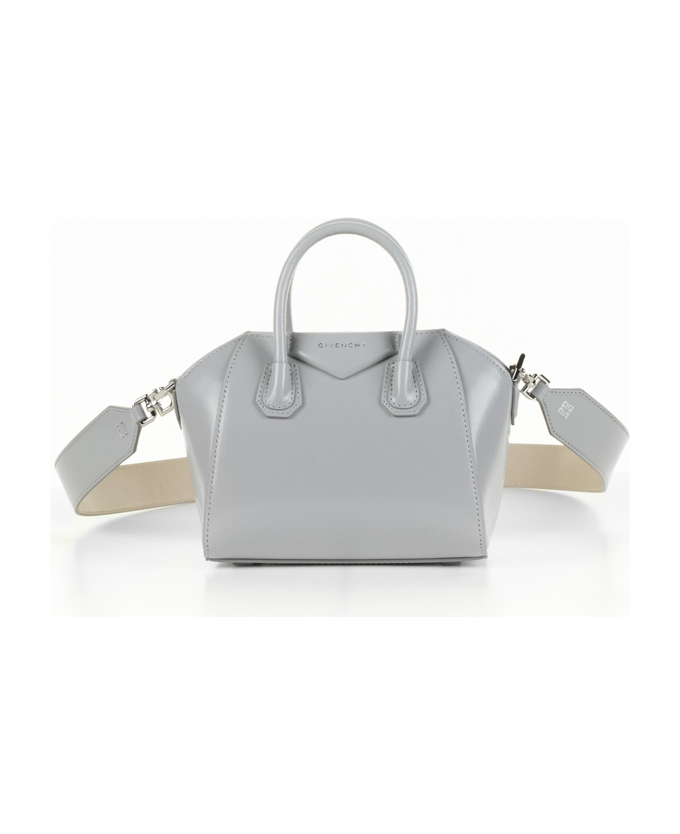 Givenchy Antigona Top Handle Bag - LIGHT GREY NATURA