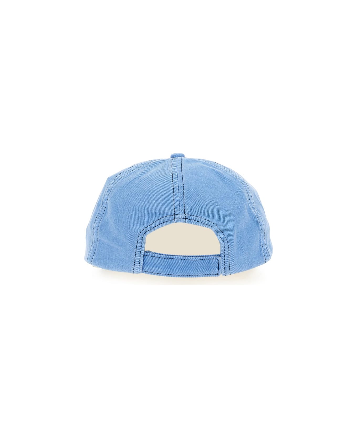 Ganni Baseball Hat With Logo - BABY BLUE