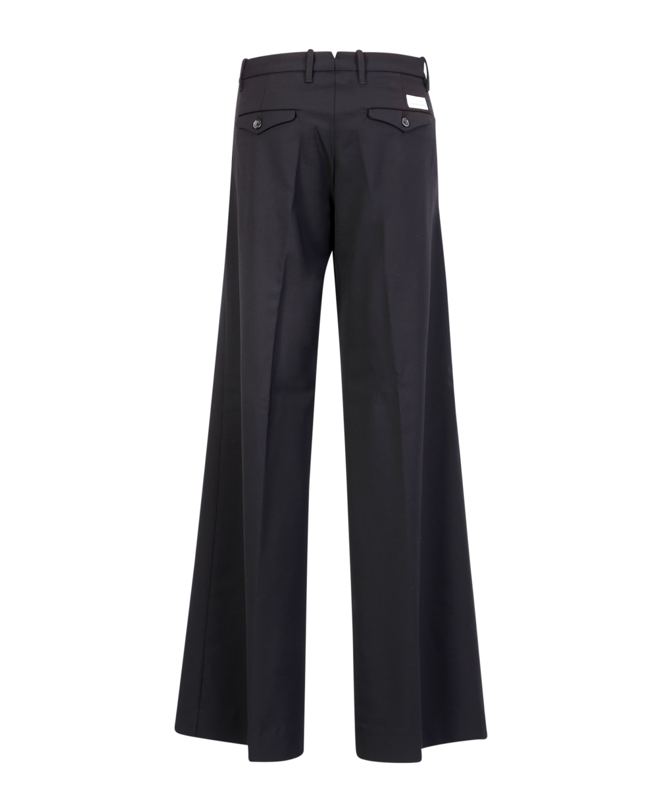Nine in the Morning Silk Wool Blend Palazzo Trousers In Black - Black ボトムス