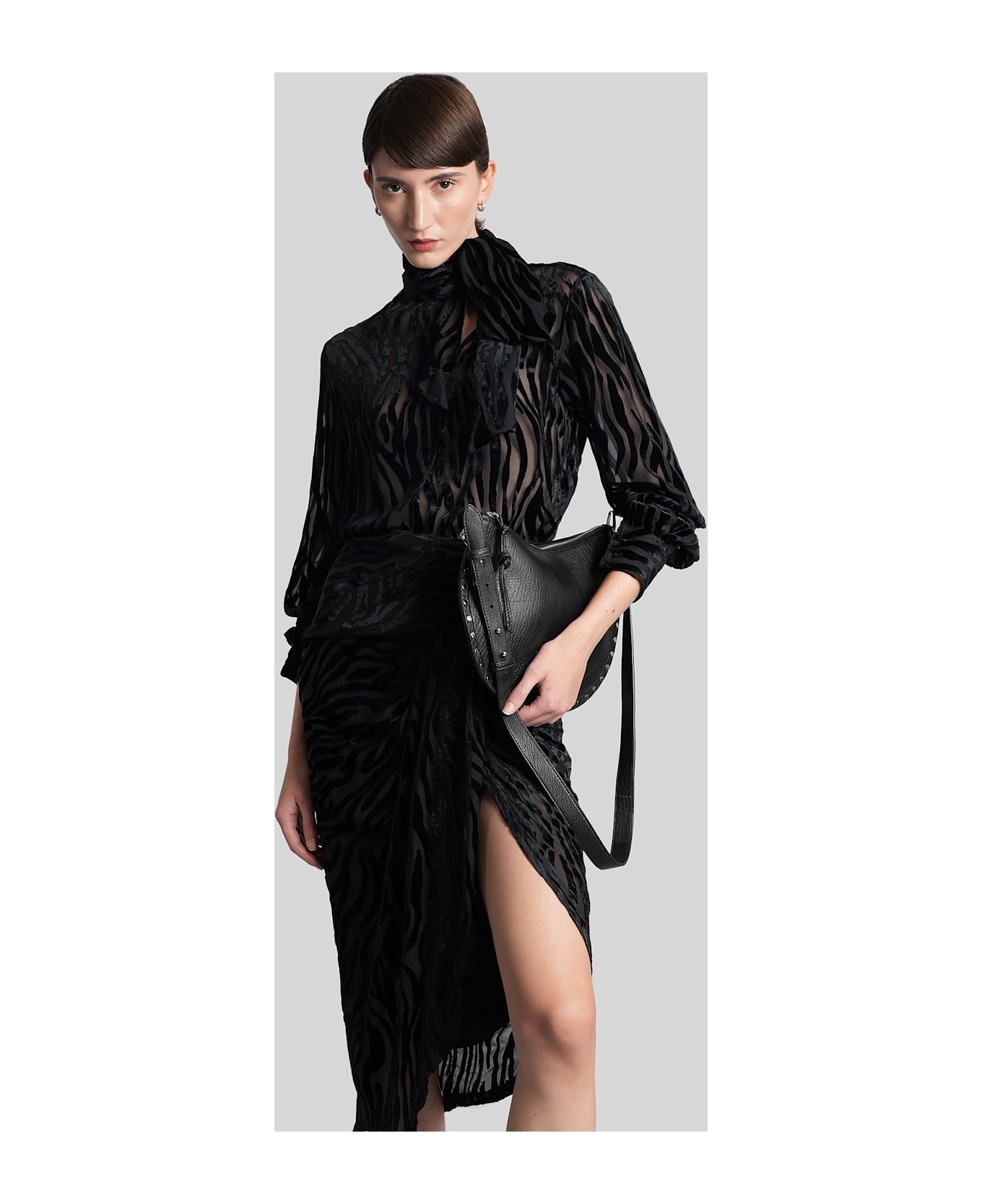 Isabel Marant Geona Blouse In Black Viscose - black