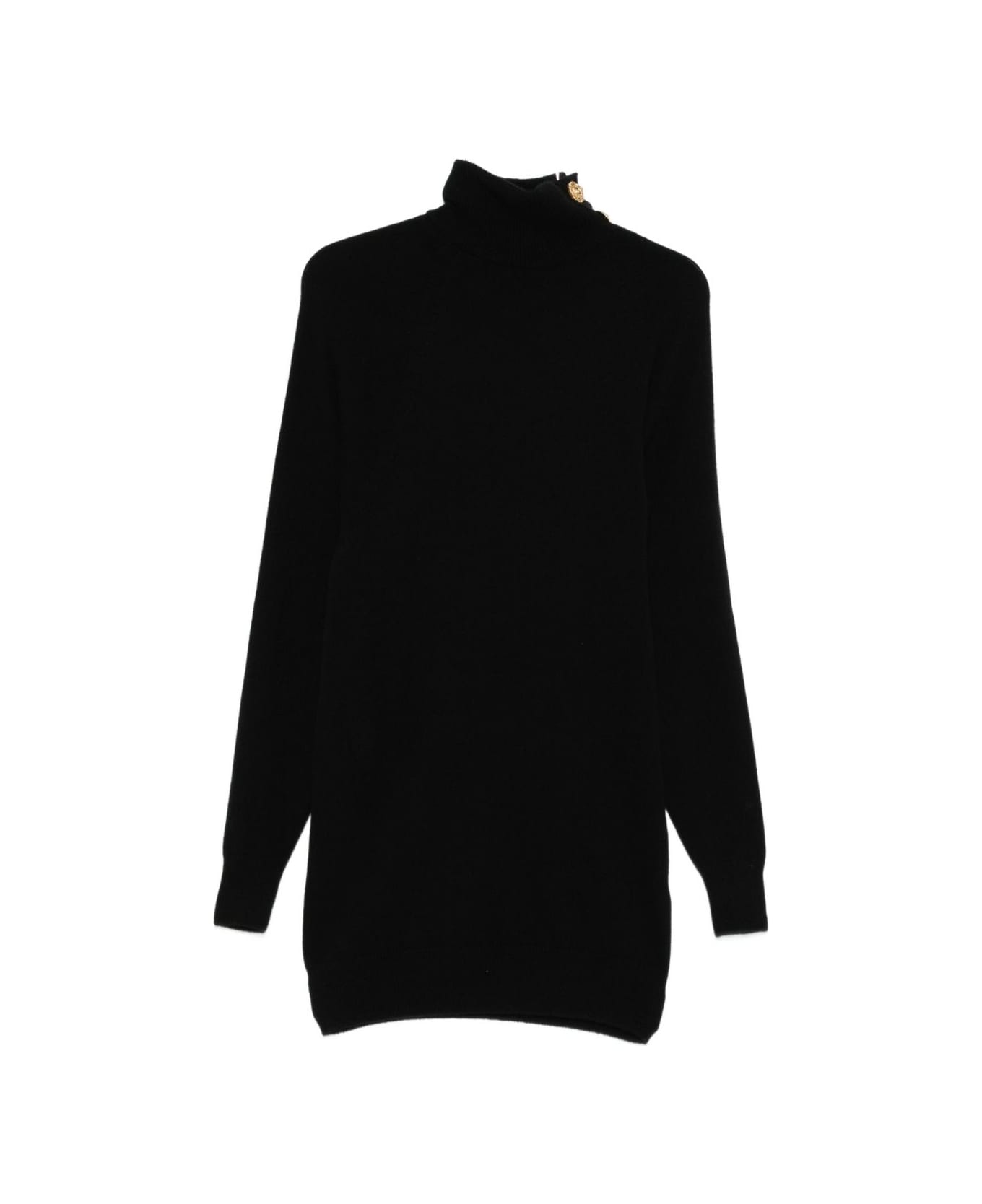 Balmain Cashmere And Wool Mini Dress - Black