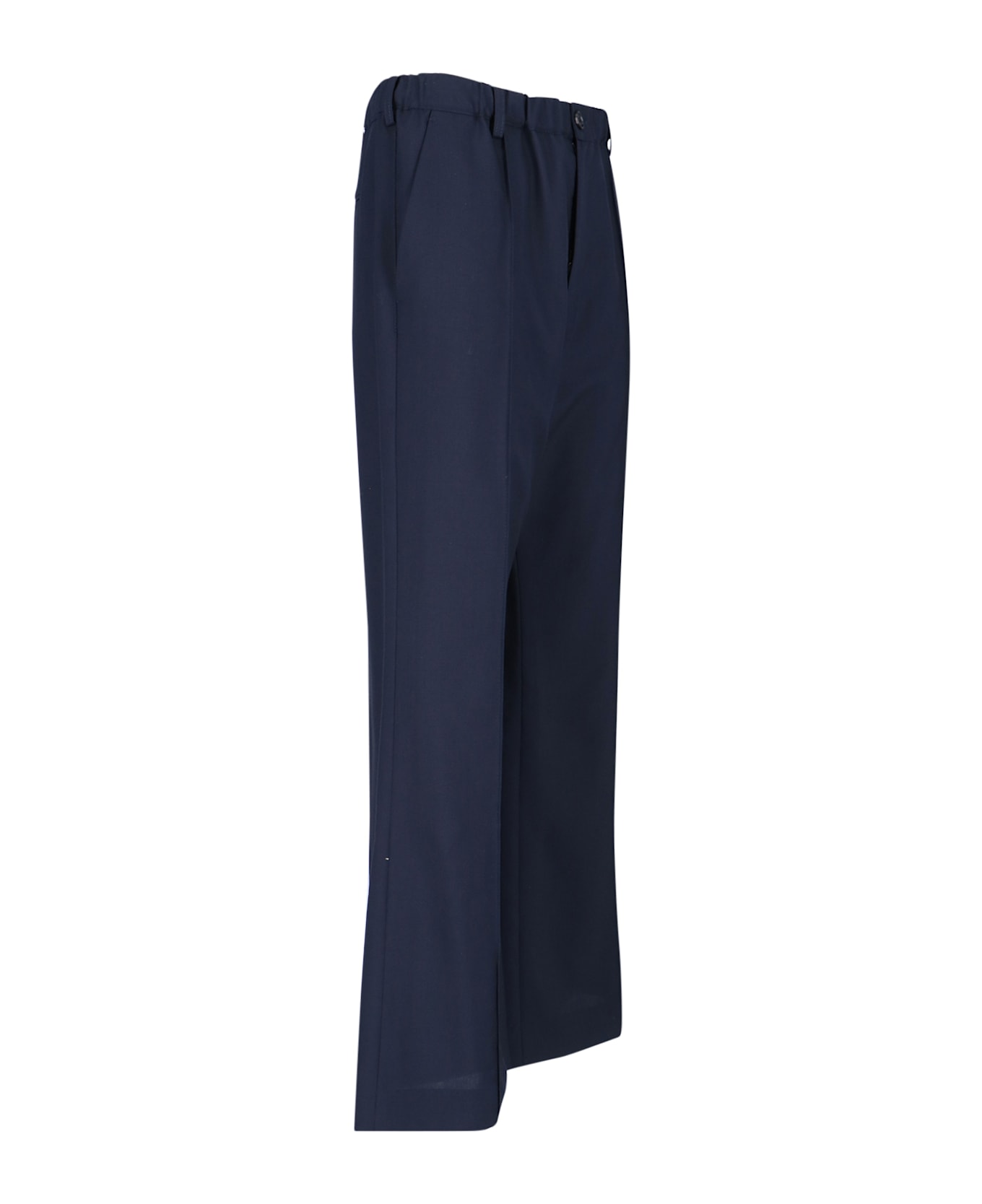 Marni Virgin Wool Bootcut Pants - BLUBLACK