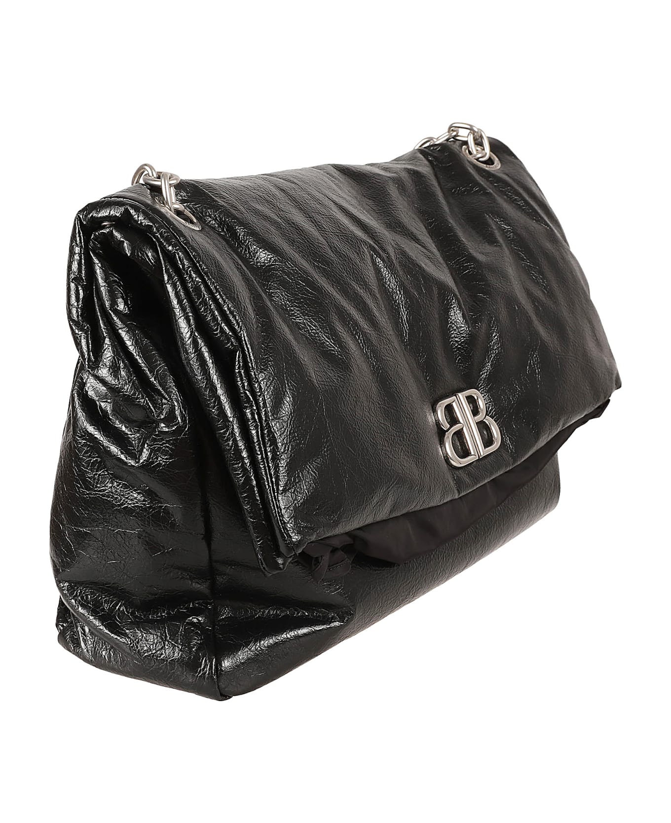 Balenciaga Monaco Chain Shoulder Bag - Black
