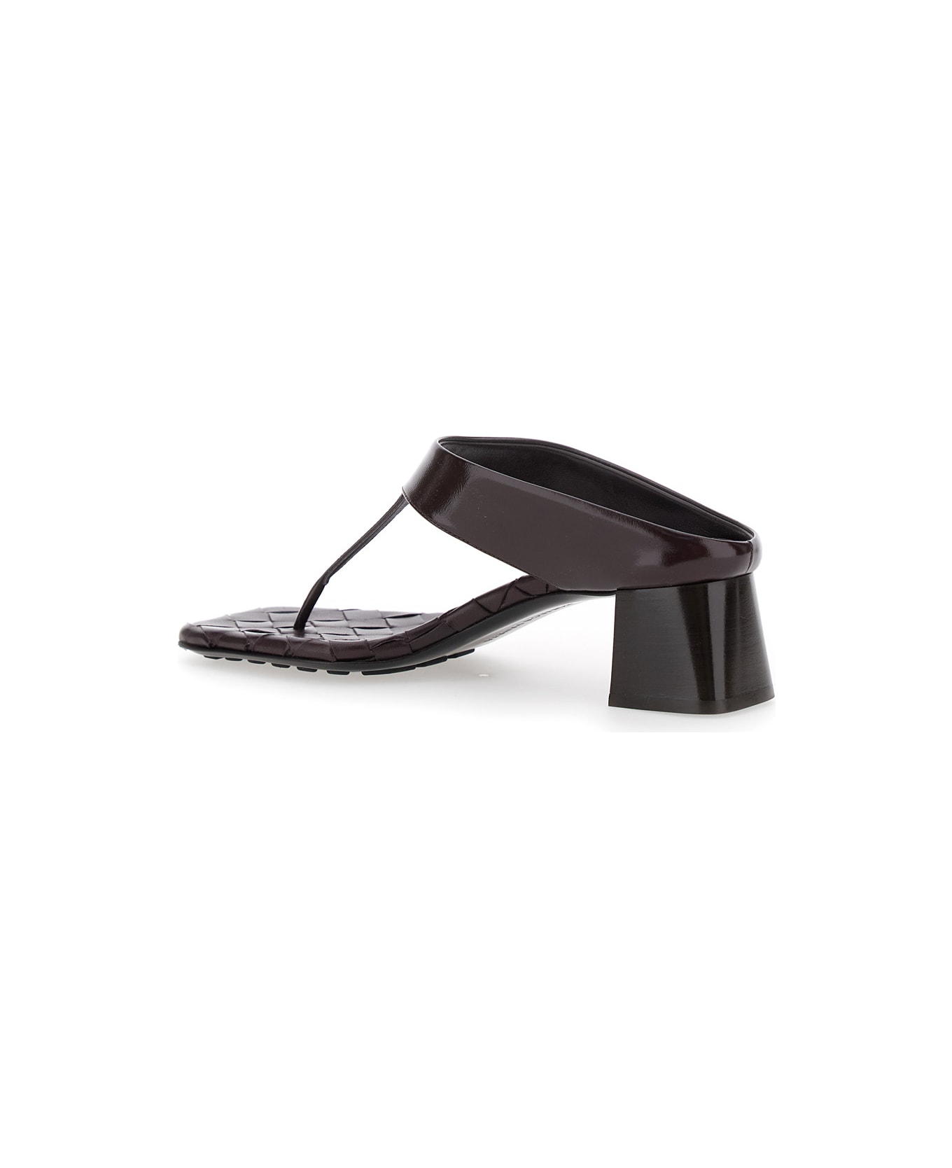 Bottega Veneta Bordeaux Thong Sandals - BEIGE