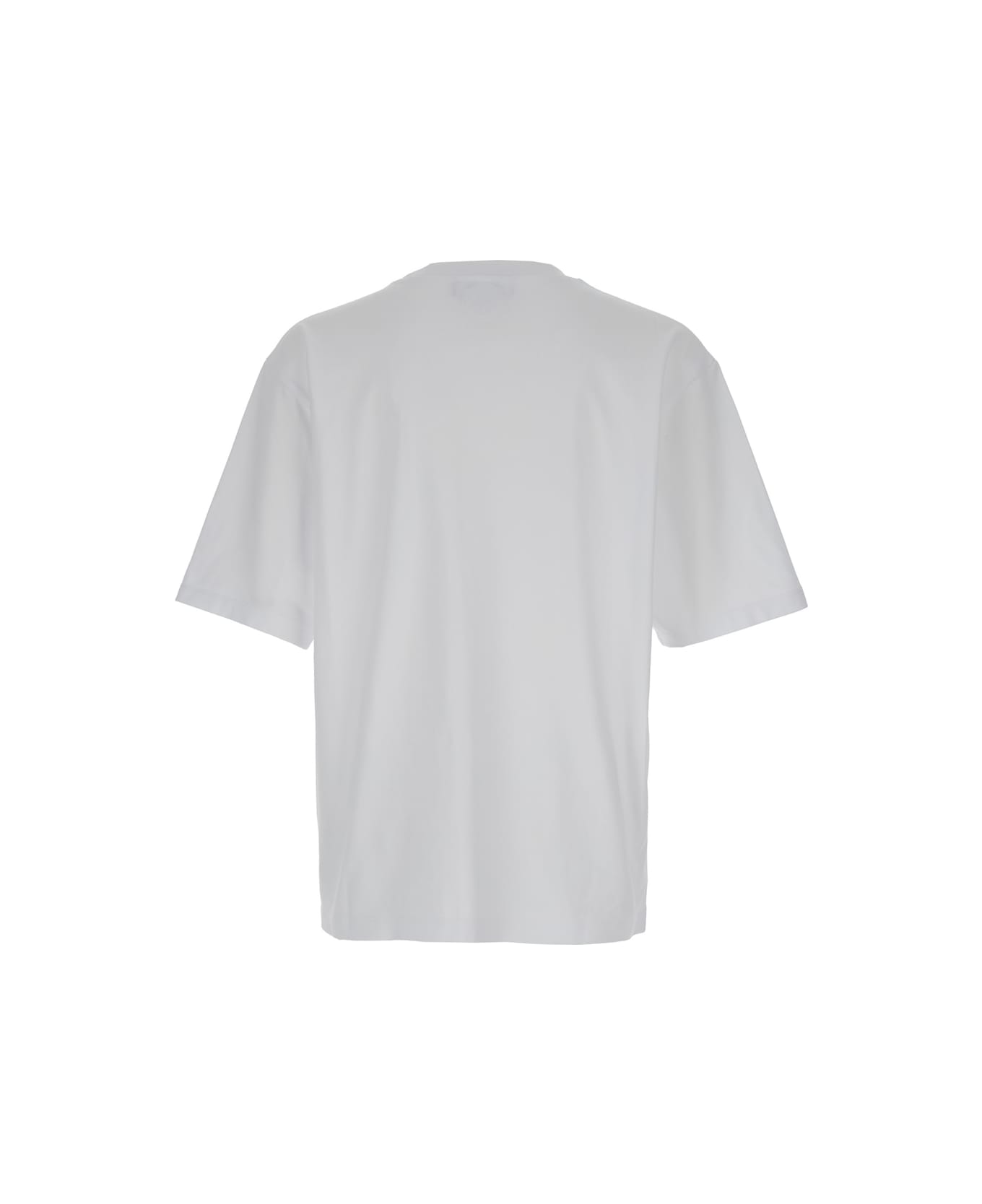 Dsquared2 White T-shirt With Contrasting Icon Print In Cotton Man - White