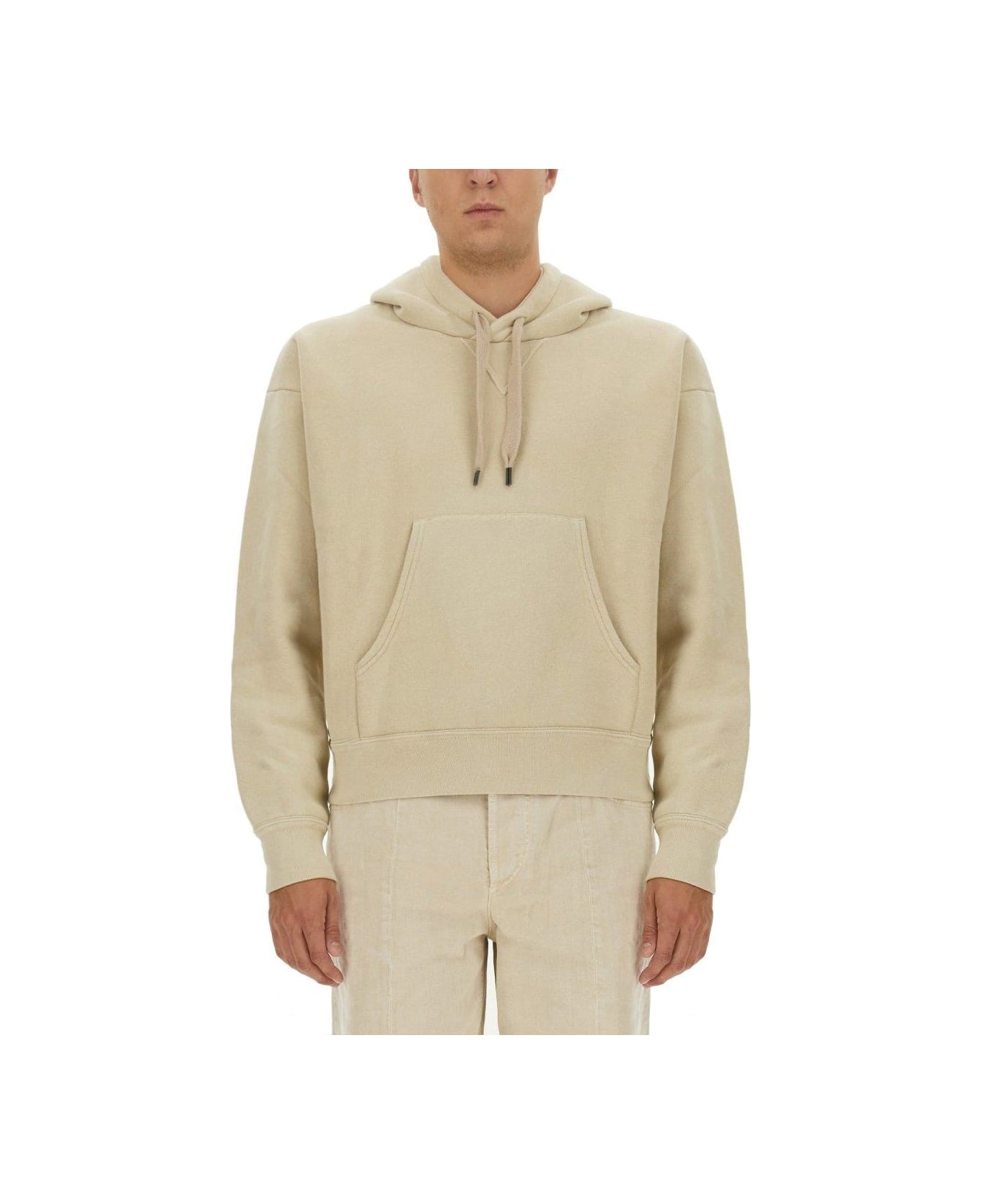 Isabel Marant Wyll Long-sleeved Drawstring Hoodie - POWDER